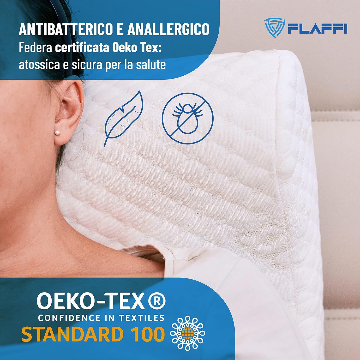 Thumbnail 5 de Cuscino cervicale Flaffi Memory Foam 70x40x12