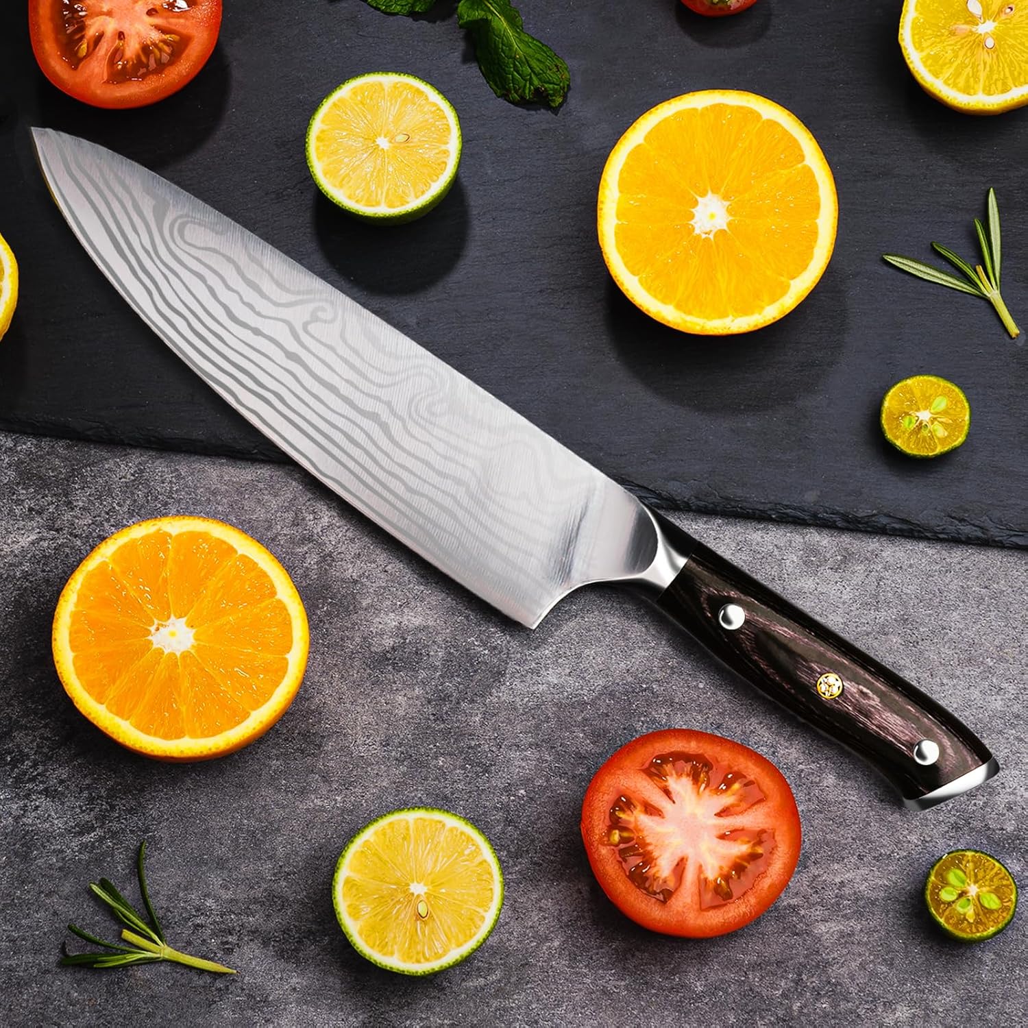 Thumbnail 4 de Küchenmesser Scharf Männer Geschenke Weihnachten – 34 cm Profi-Kochmesser aus deutschem EN1.4116 Stahl