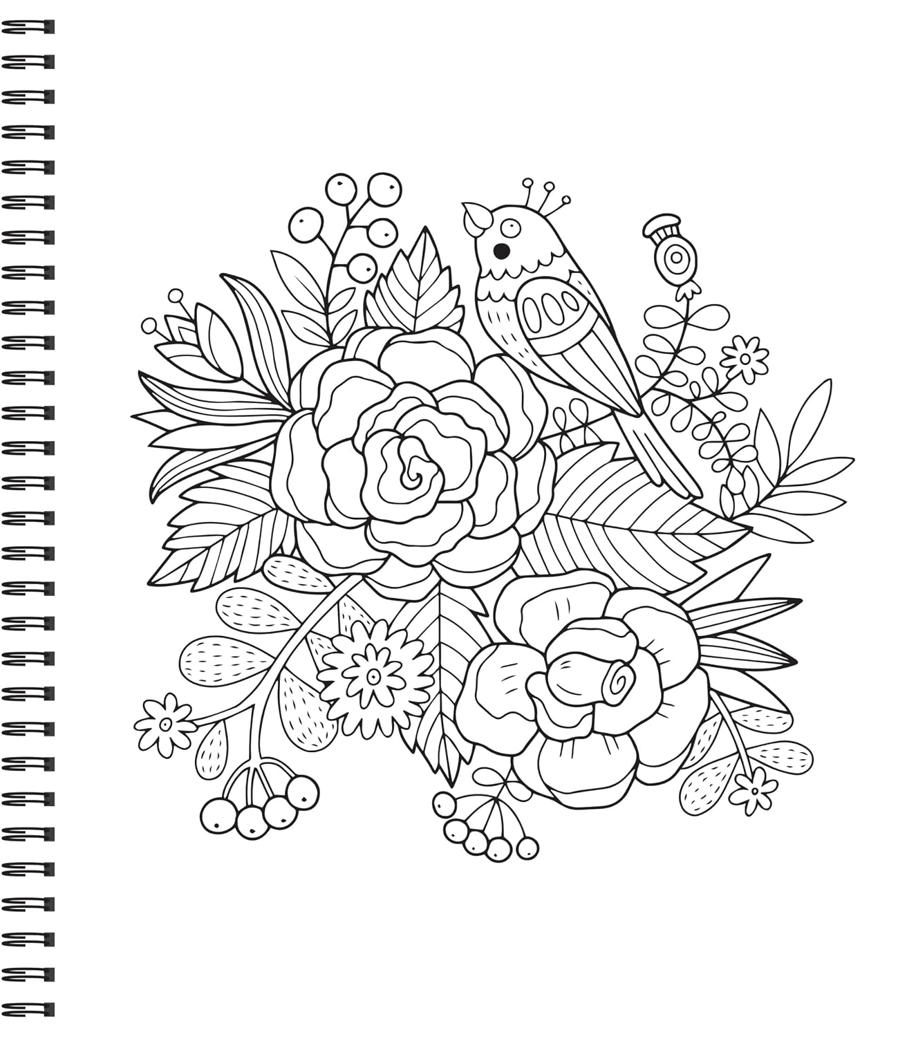 Detalle 2 de Large Print Easy Color & Frame - Flowers (Stress Free Coloring Book), 31 Images