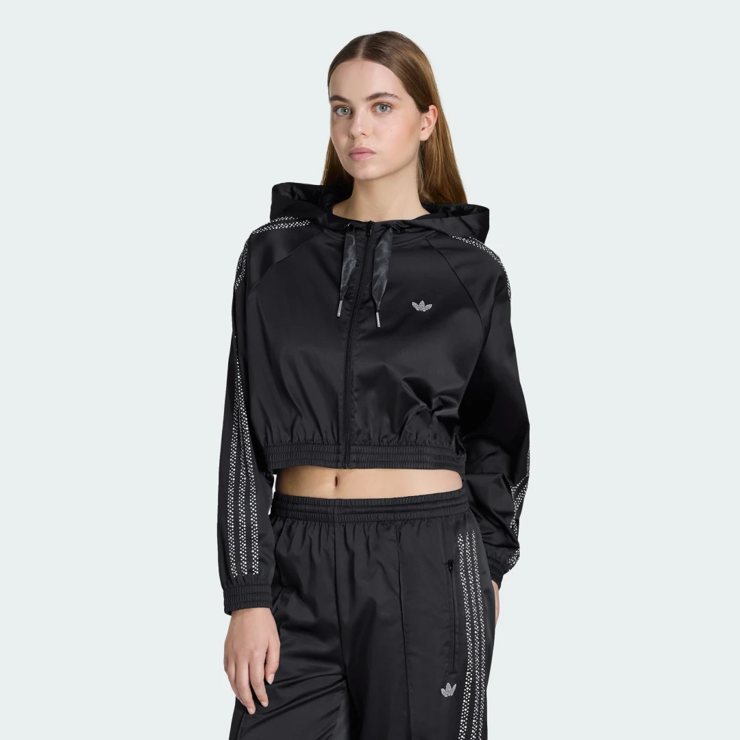 Detalle de SUDADERA CON CAPUCHA PEARL CROPPED ZIP de Adidas
