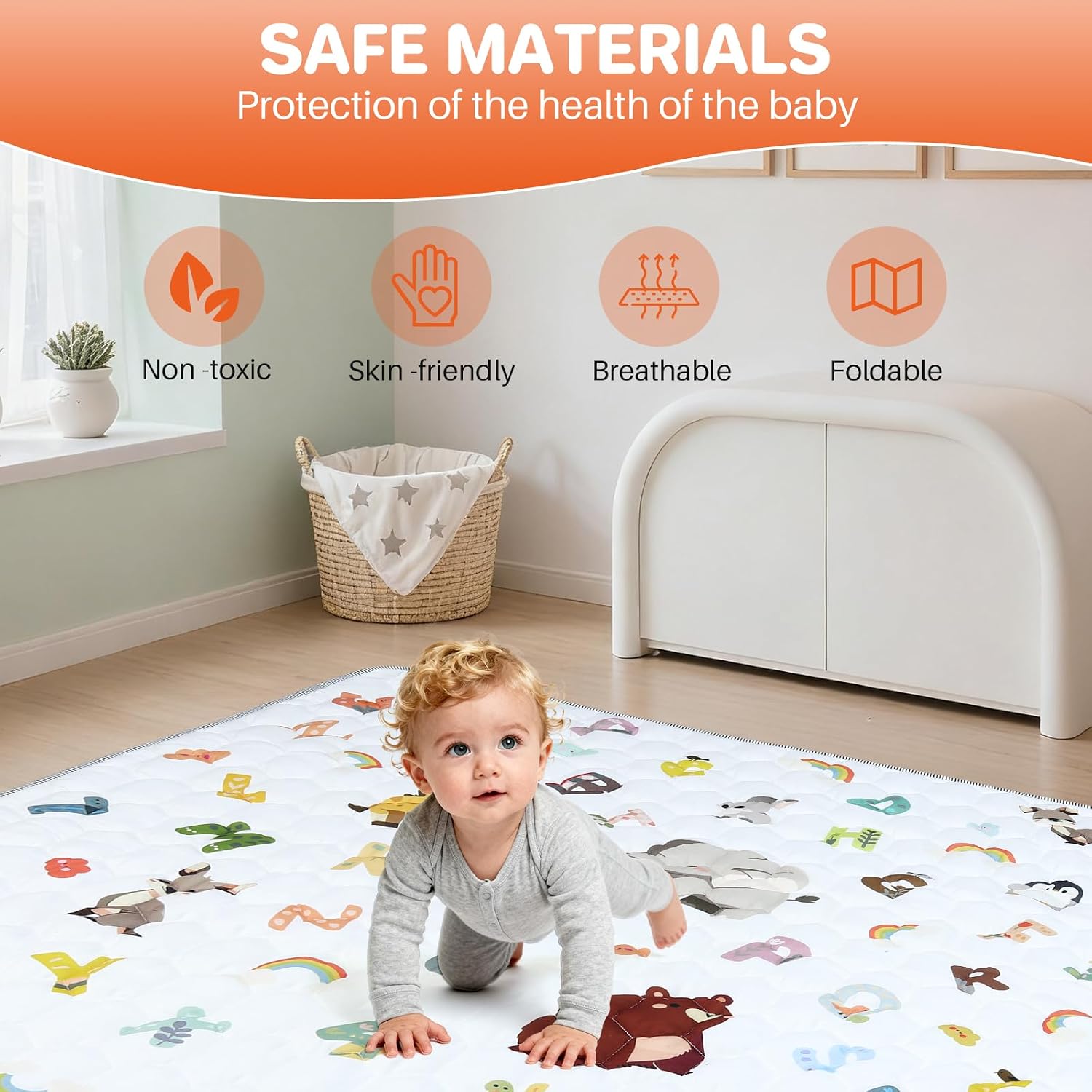 Thumbnail 1 de FUNYKICH Folding Wildlife Playpen Mat 150x150cm