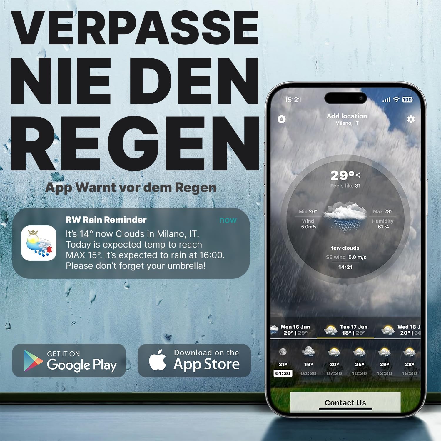 Thumbnail 5 de Royal Walk Groß XXL 54 inch Automatik-Reisegolf-Regenschirm mit Holzgriff – 16 Rippen, winddicht, wasserabweisend