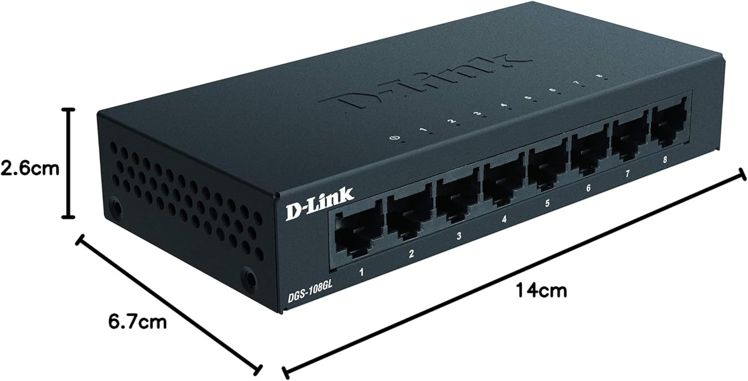 Thumbnail 5 de D-Link DGS-108GL 8-Port Gigabit Unmanaged Desktop Switch (fanless, low profile, metal)