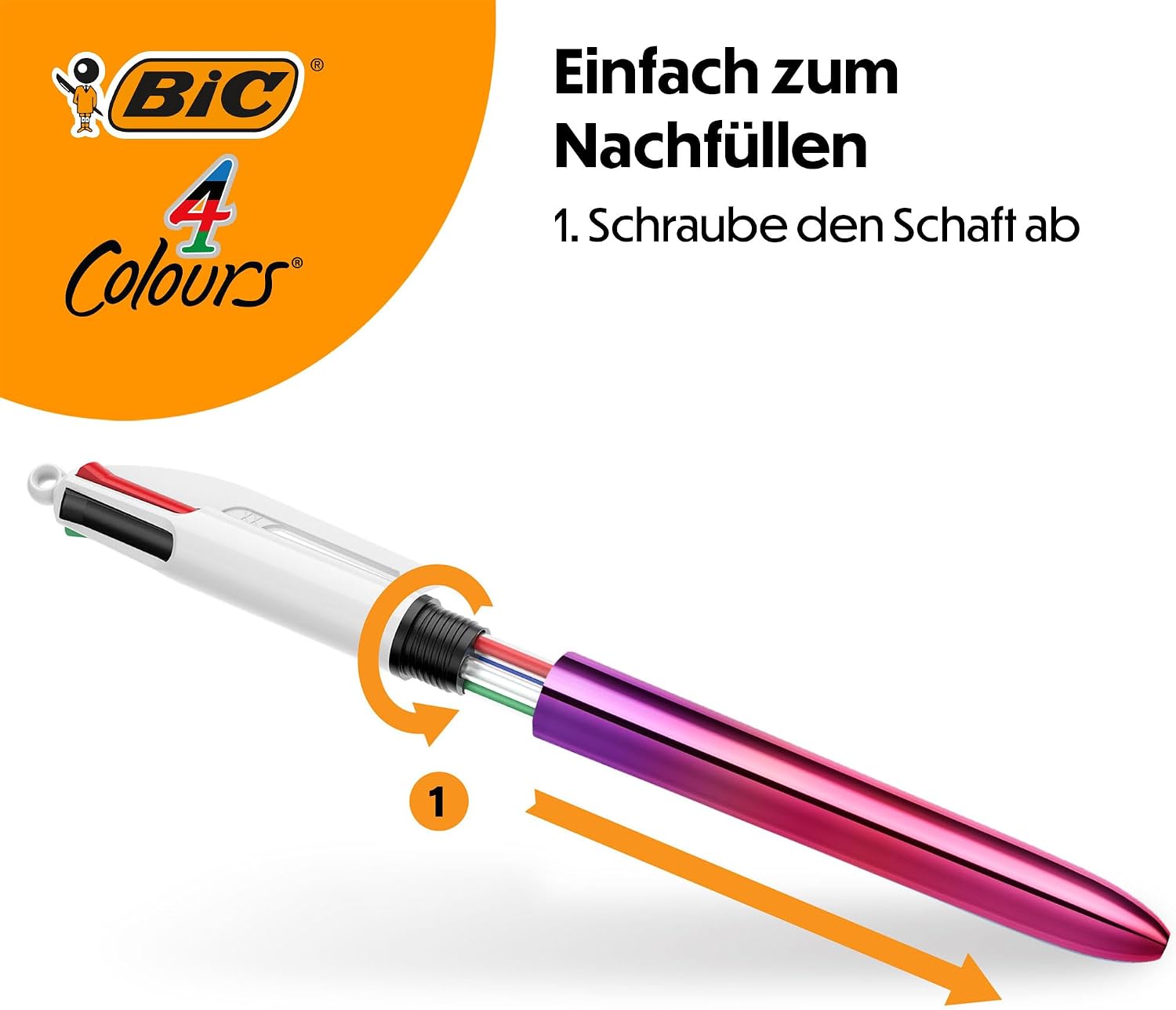 Thumbnail 4 de BIC Kugelschreiber Set 4 Farben Gradient