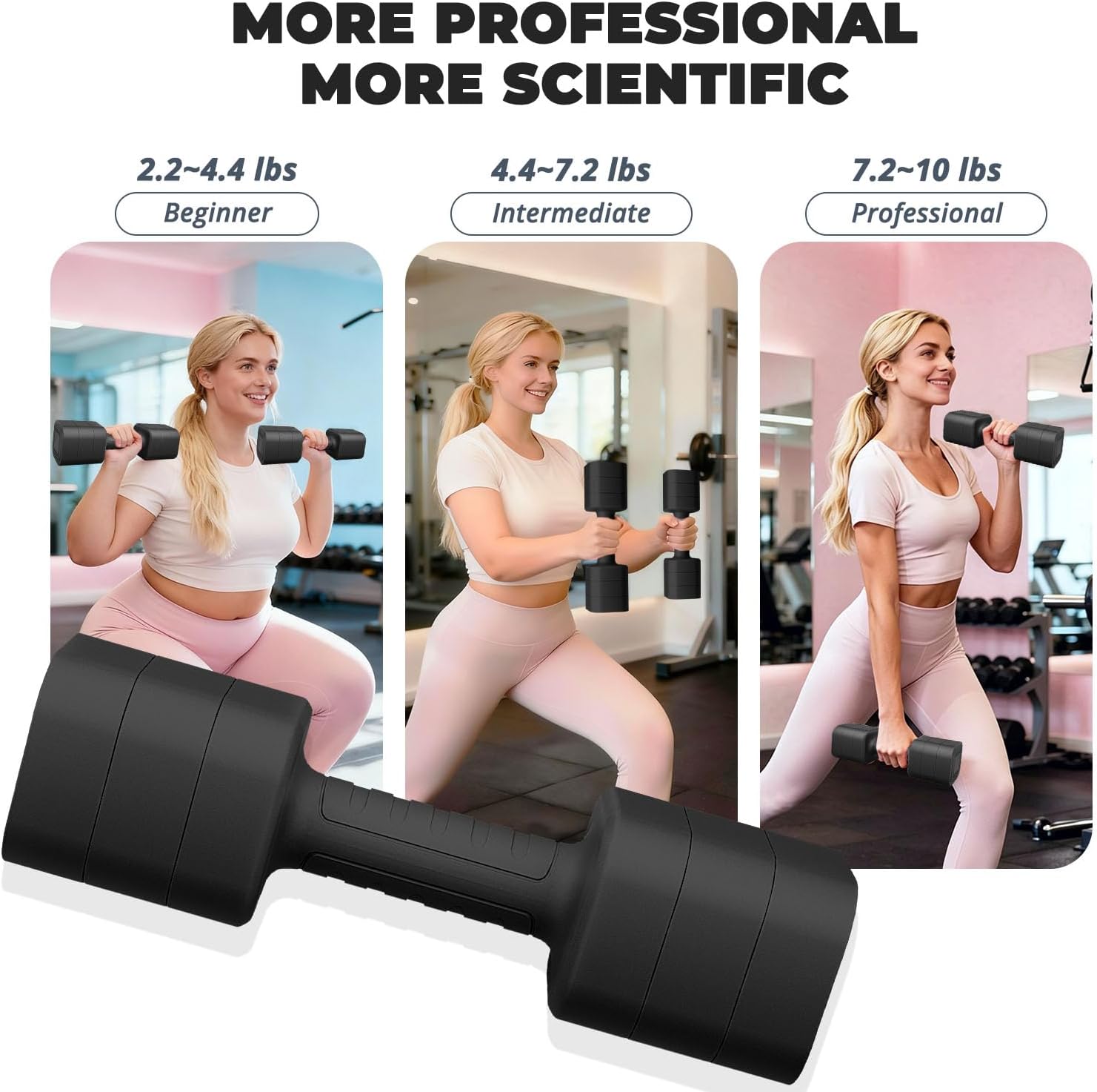 Thumbnail 4 de Ragebby Adjustable Dumbbell Set of 2, ABS with Anti-Slip Handles