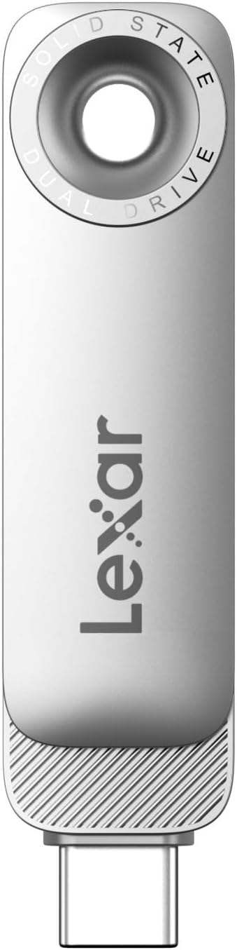 Detalle 2 de Lexar D50E 128GB Dual USB Flash Drive, USB-C and USB-A, Metal Swivel Housing