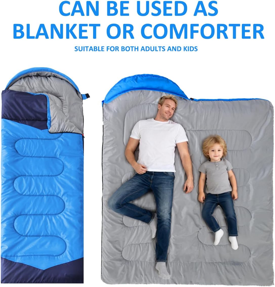 Detalle de oaskys Camping Sleeping Bag (3-Season) Lightweight Waterproof for Spring, Summer, and Fall