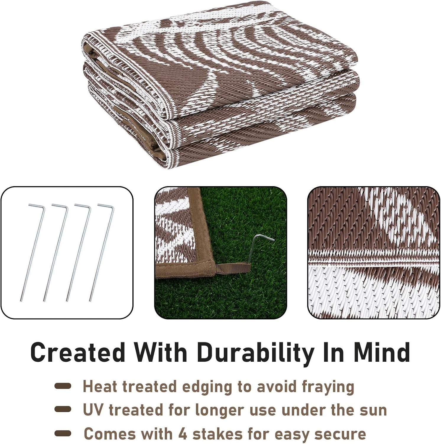Thumbnail 5 de HiiARug Outdoor Straw Rug 6x9Ft