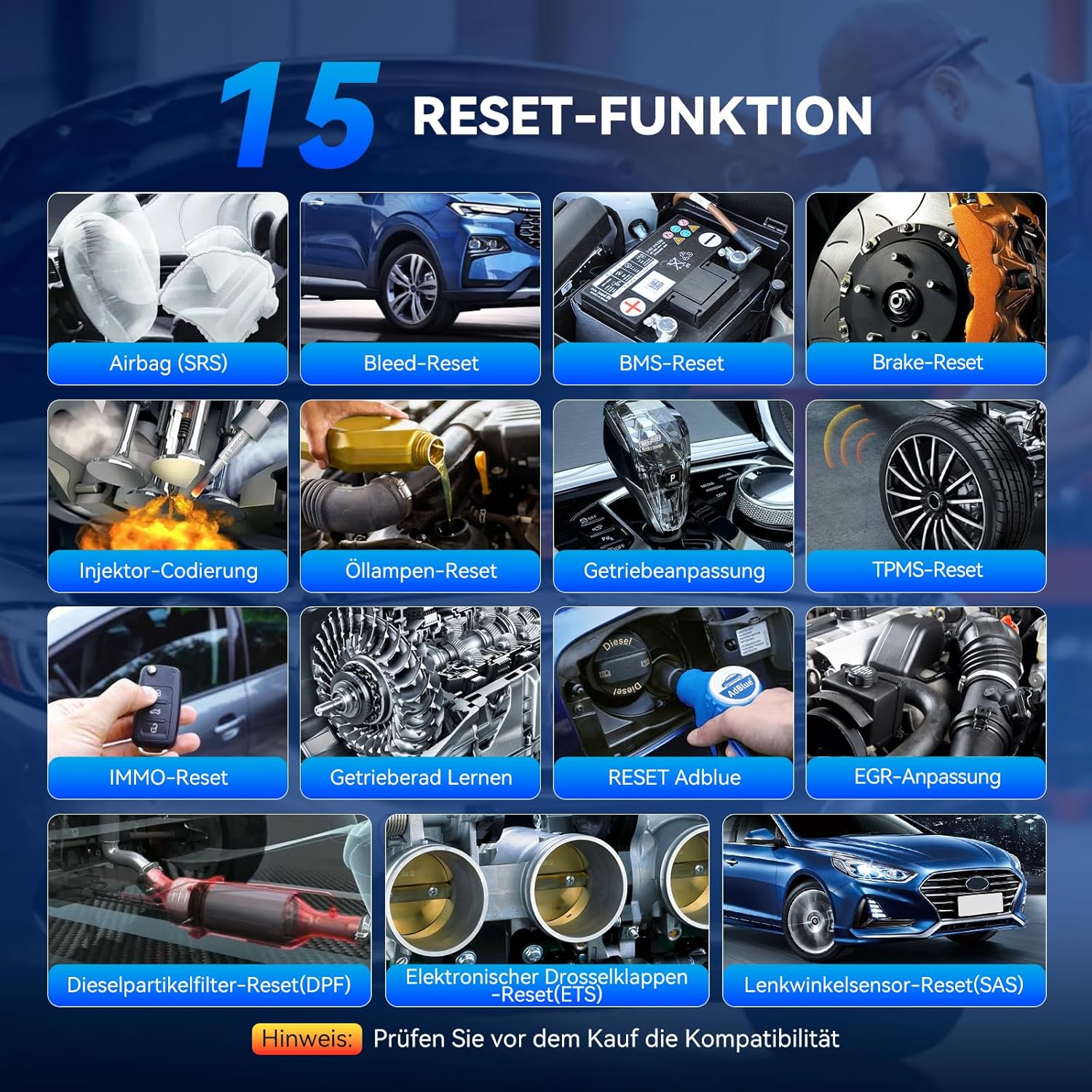 Thumbnail 3 de MUCAR 632 OBD2 Diagnosegerät 15 Resetfunktionen 🔧