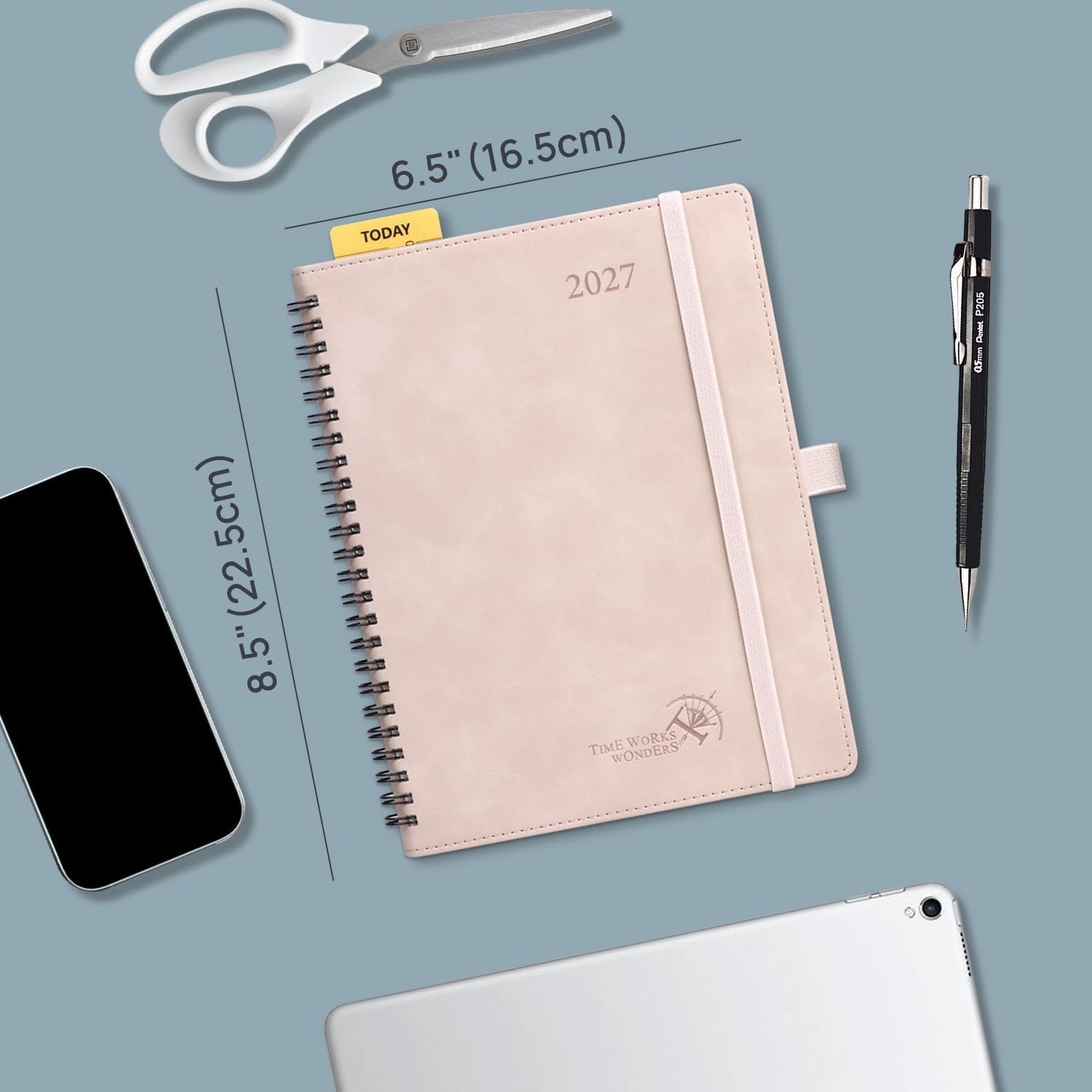 Detalle de POPRUN 2027 Planner, 6.5" x 8.5", Weekly and Monthly, 100 GSM Paper