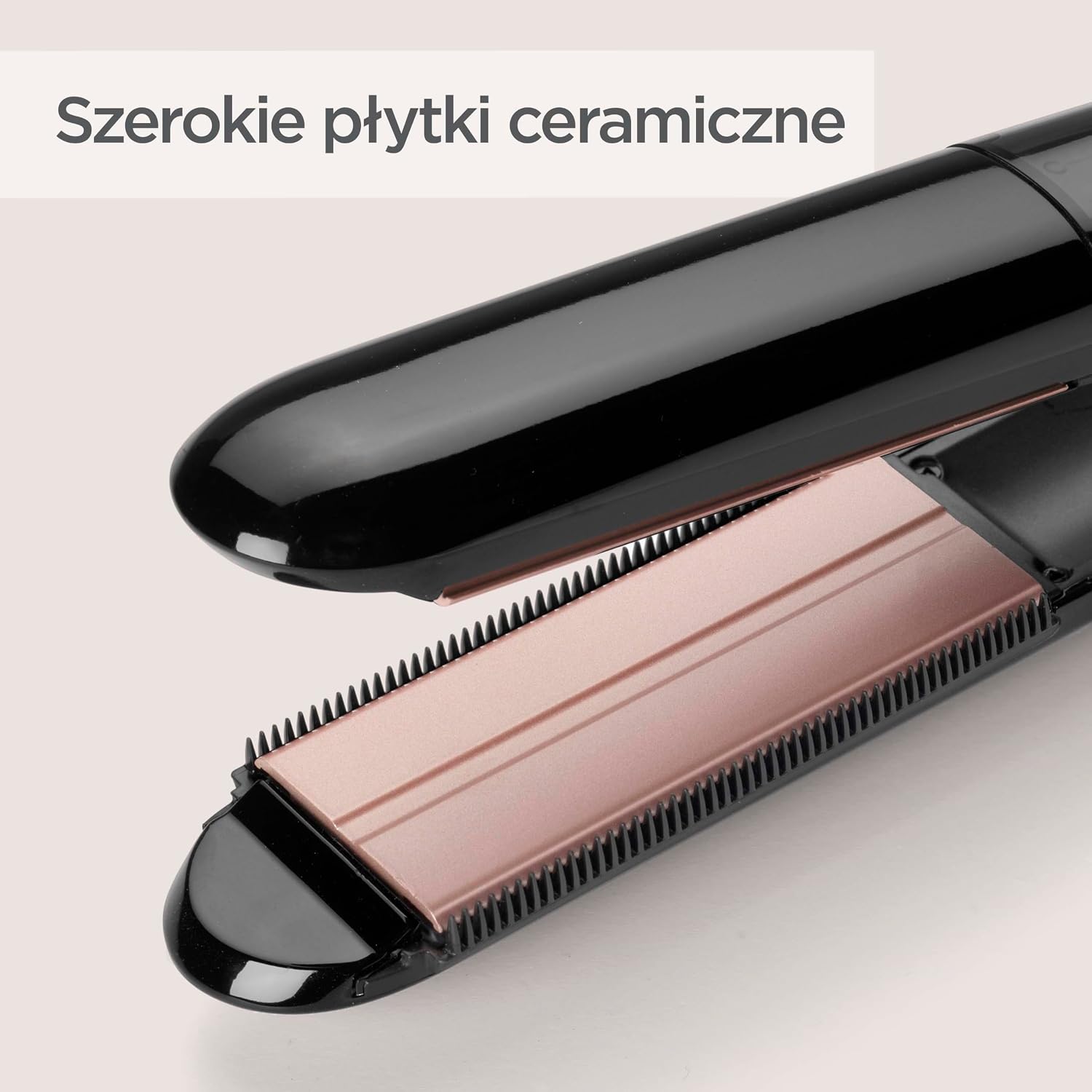 Detalle de BaByliss ST493E Steam Smooth – parowa prostownica z ceramicznymi płytkami XL 39 mm