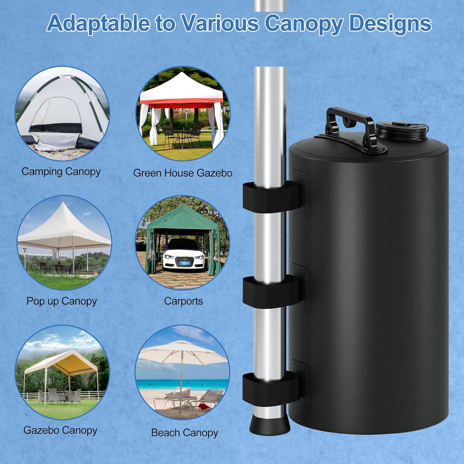 Thumbnail 3 de SONAMBULO gazebo canopy weights 88 lbs 4 pack