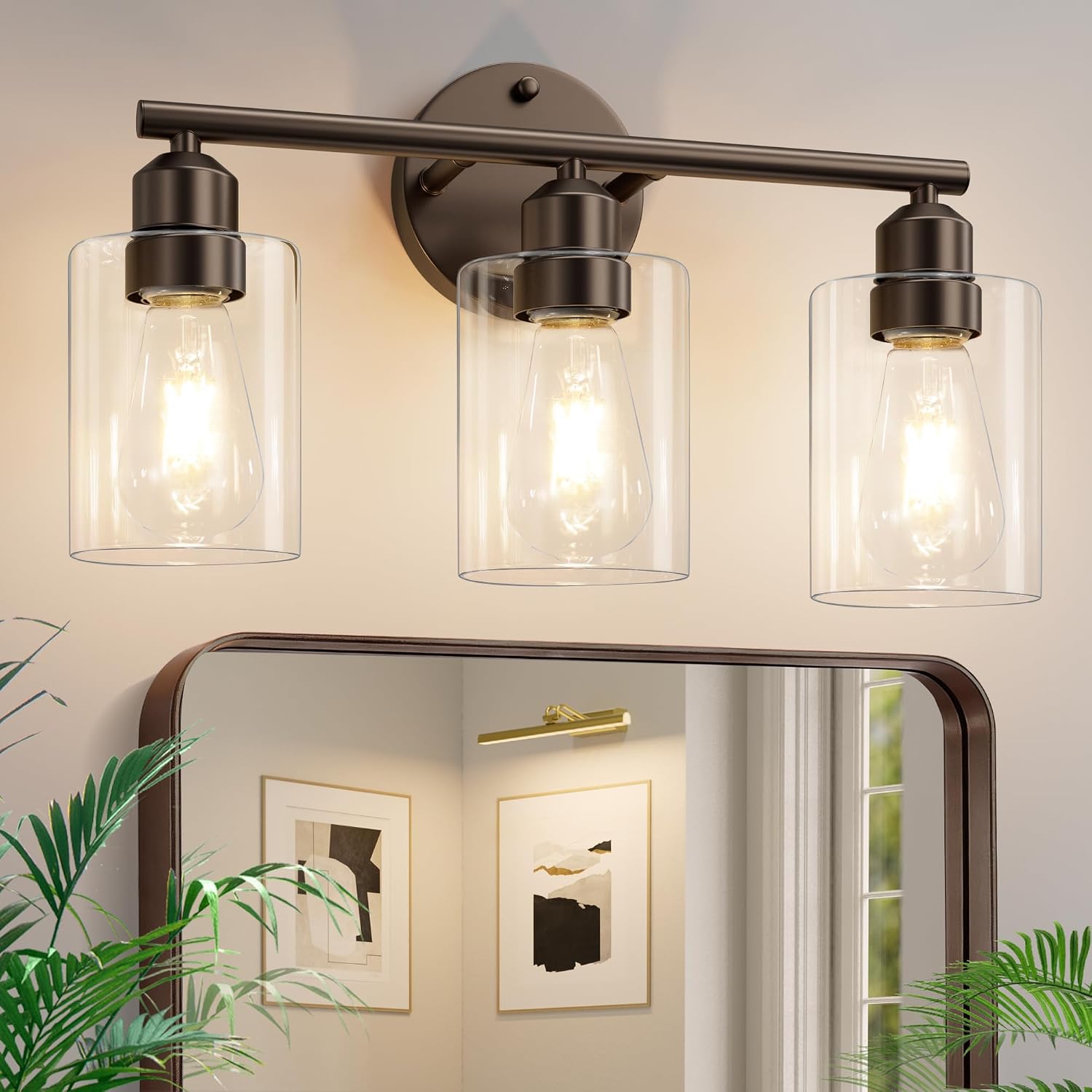 Detalle de Percantis 3-Light Bathroom Vanity Light, 17.3-Inch