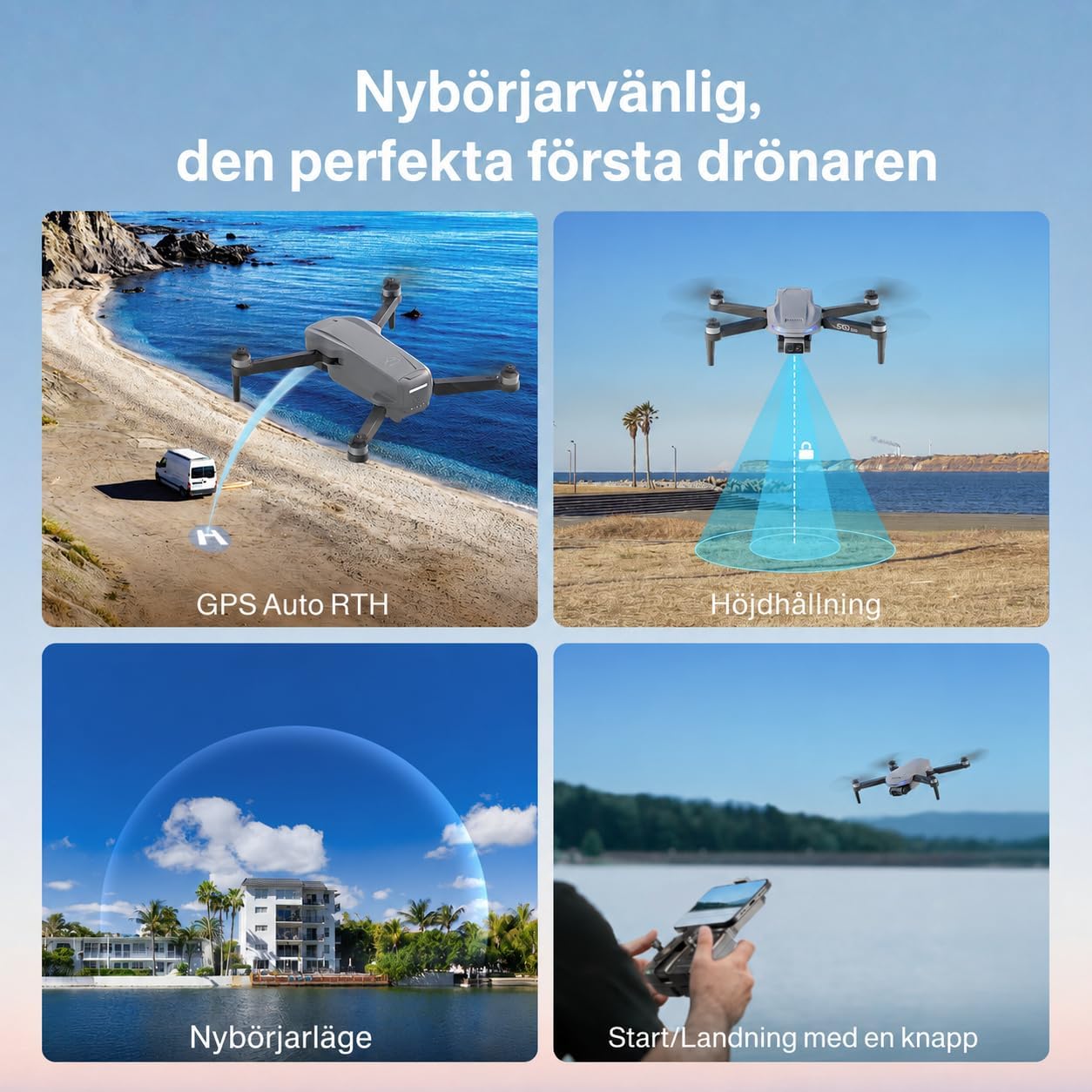 Detalle 2 de Ameta DR-ATS50G S50 Lite-drönare med 4K-kamera, GPS och 13 MP