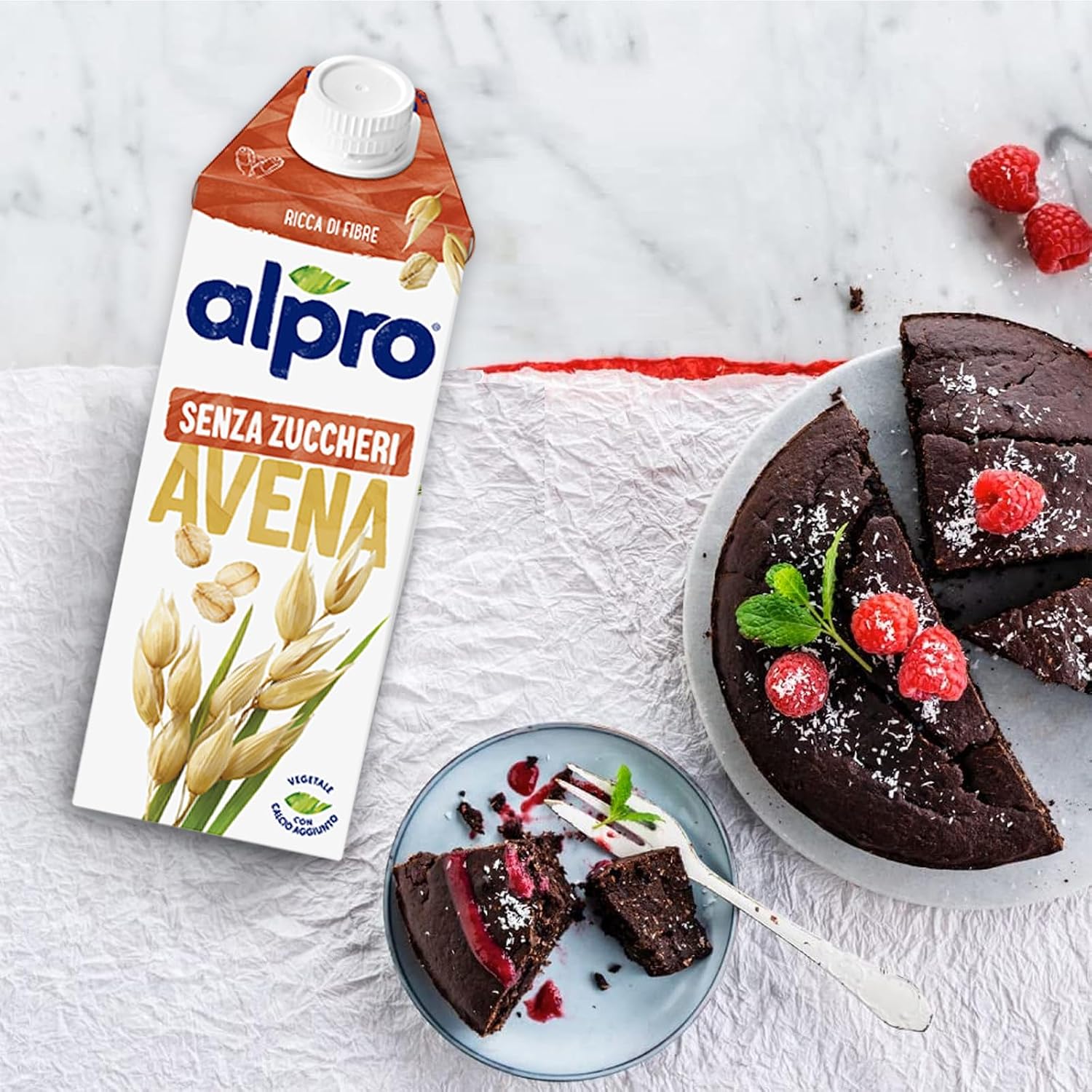 Detalle de Alpro Senza Zuccheri Bevanda all’Avena 8 x 750 ml (senza lattosio), con vitamine B2 e D2