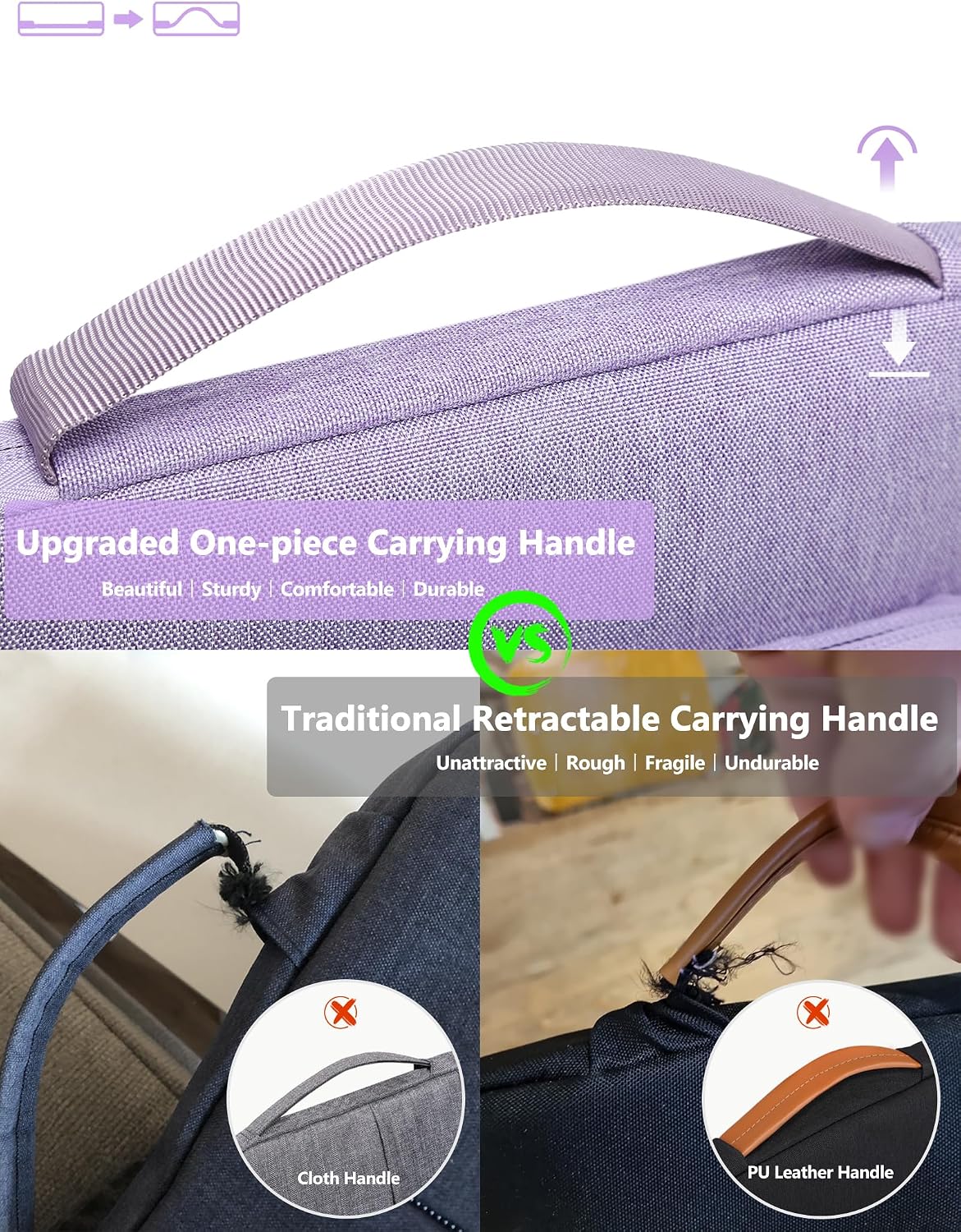 Thumbnail 6 de HYZUO 14-15 Zoll Laptop-Schutztasche Flieder Lila – 14–15 Zoll kompatibel mit MacBook Air/Pro, Dell, HP, Lenovo, Asus, Acer, Huawei