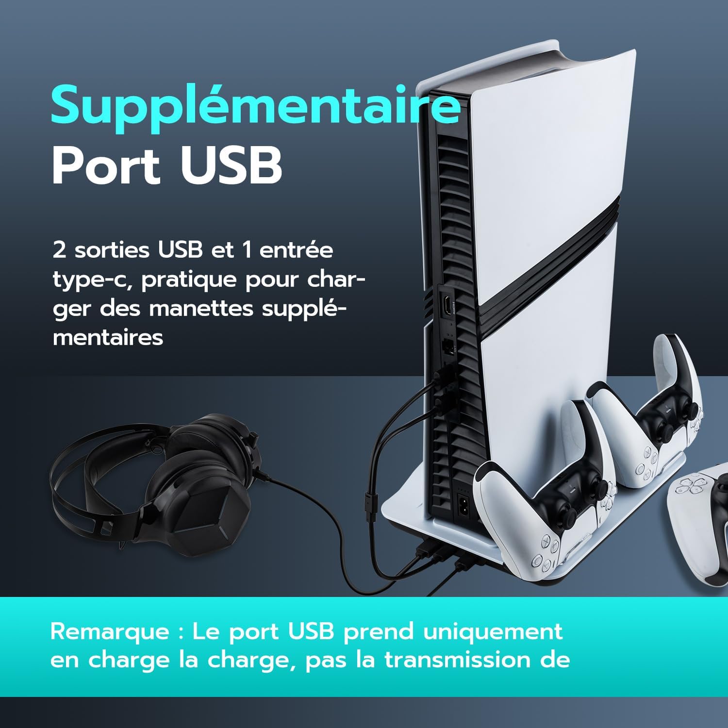 Thumbnail 5 de Support PS5 Tolesum 3 ventilateurs