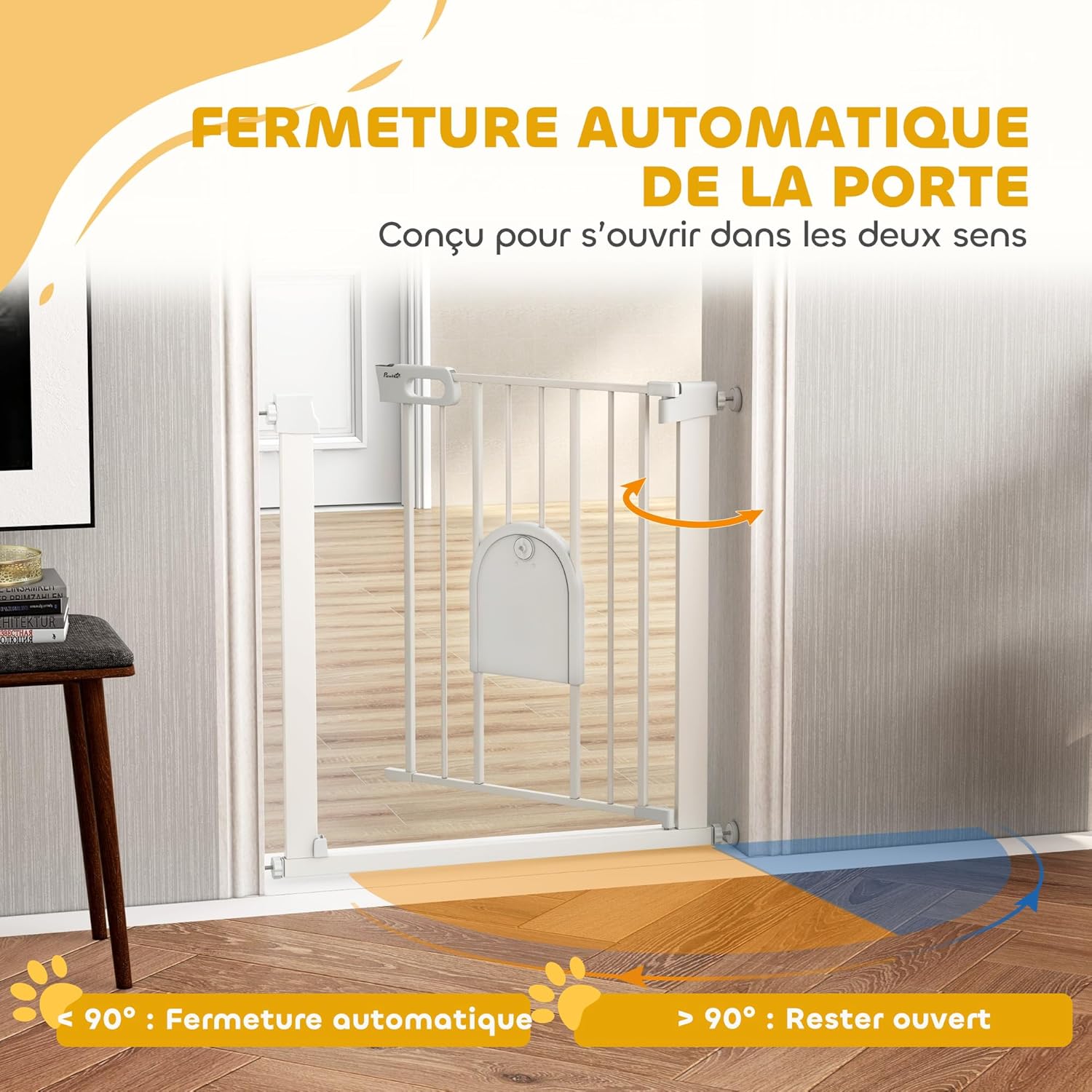 Thumbnail 4 de PawHut Barrière de sécurité 76 cm