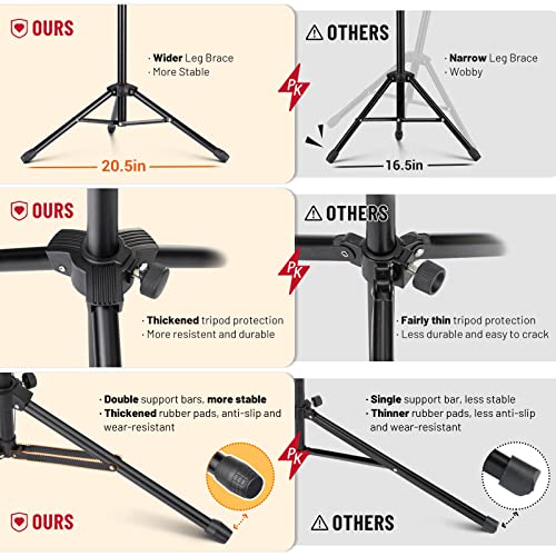Detalle de CAHAYA 2 en 1 Pied à musique pliable CY0305 – Support surélevé jusqu'à 170 cm, version livre de bureau et transportable