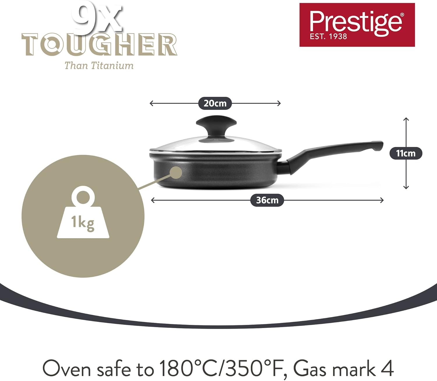 Thumbnail 5 de Prestige Egg Poacher Pan – 2 in 1 Poached Egg Maker with 4 Non‑Stick Cups & 20cm Induction Pan