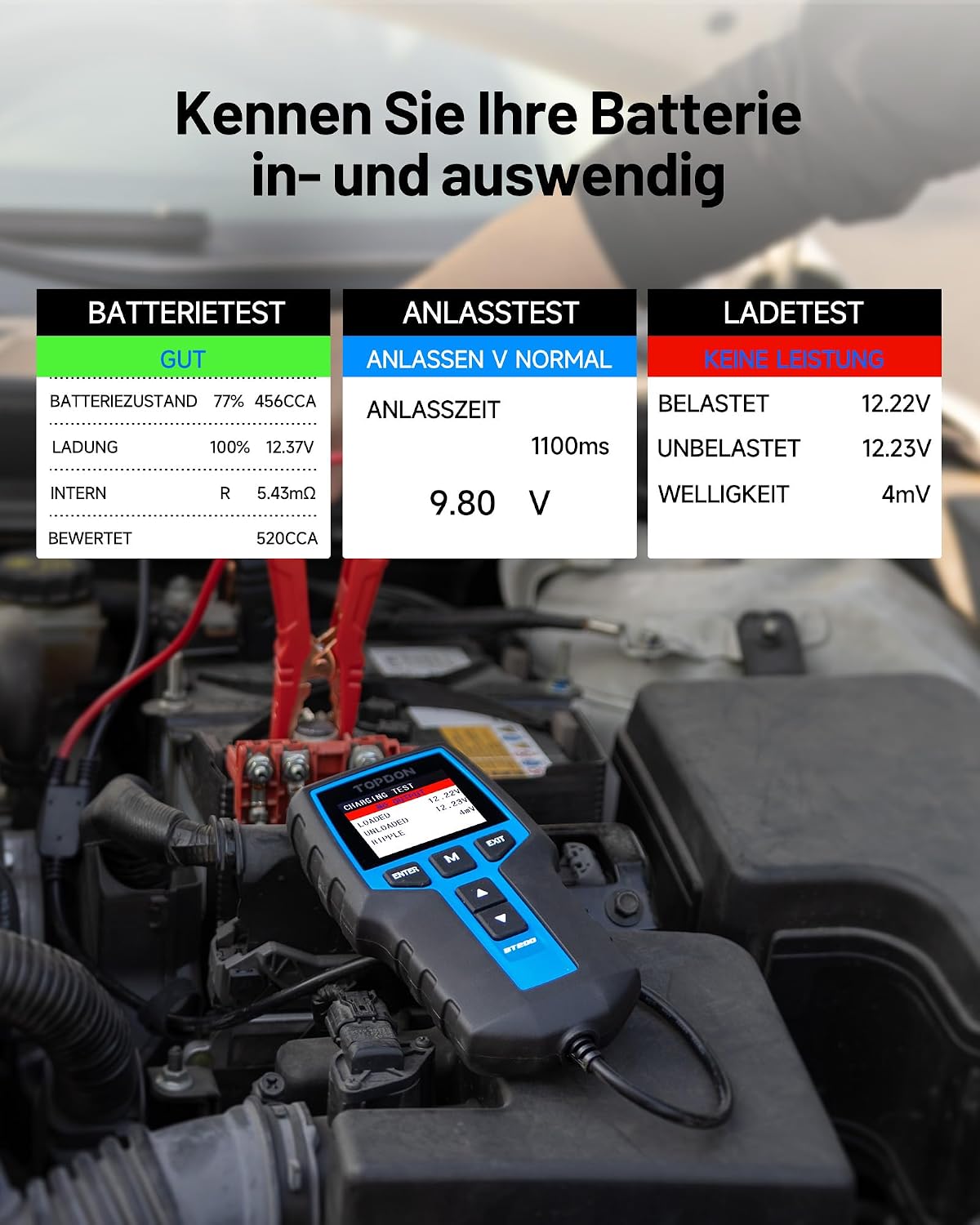 Detalle 2 de TOPDON BT200 Batterietester 12V/24V