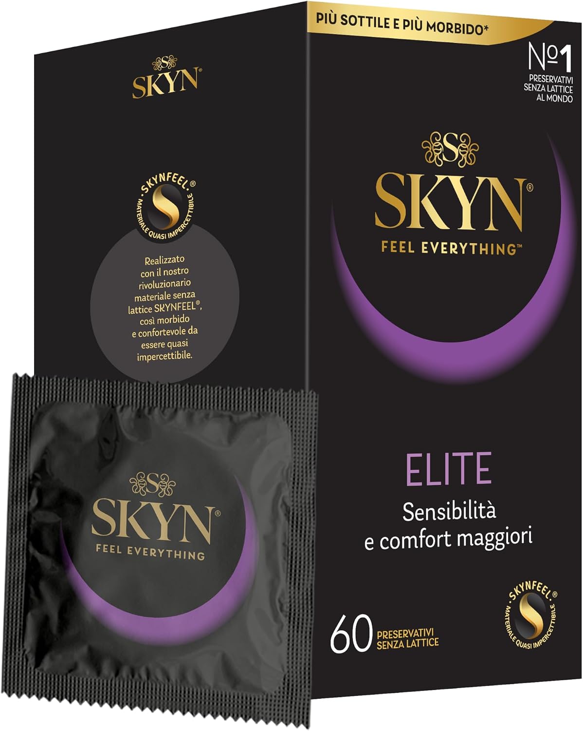 Detalle de SKYN 60 Pezzi latex-free condoms, 0.05 mm and silicone lubricant