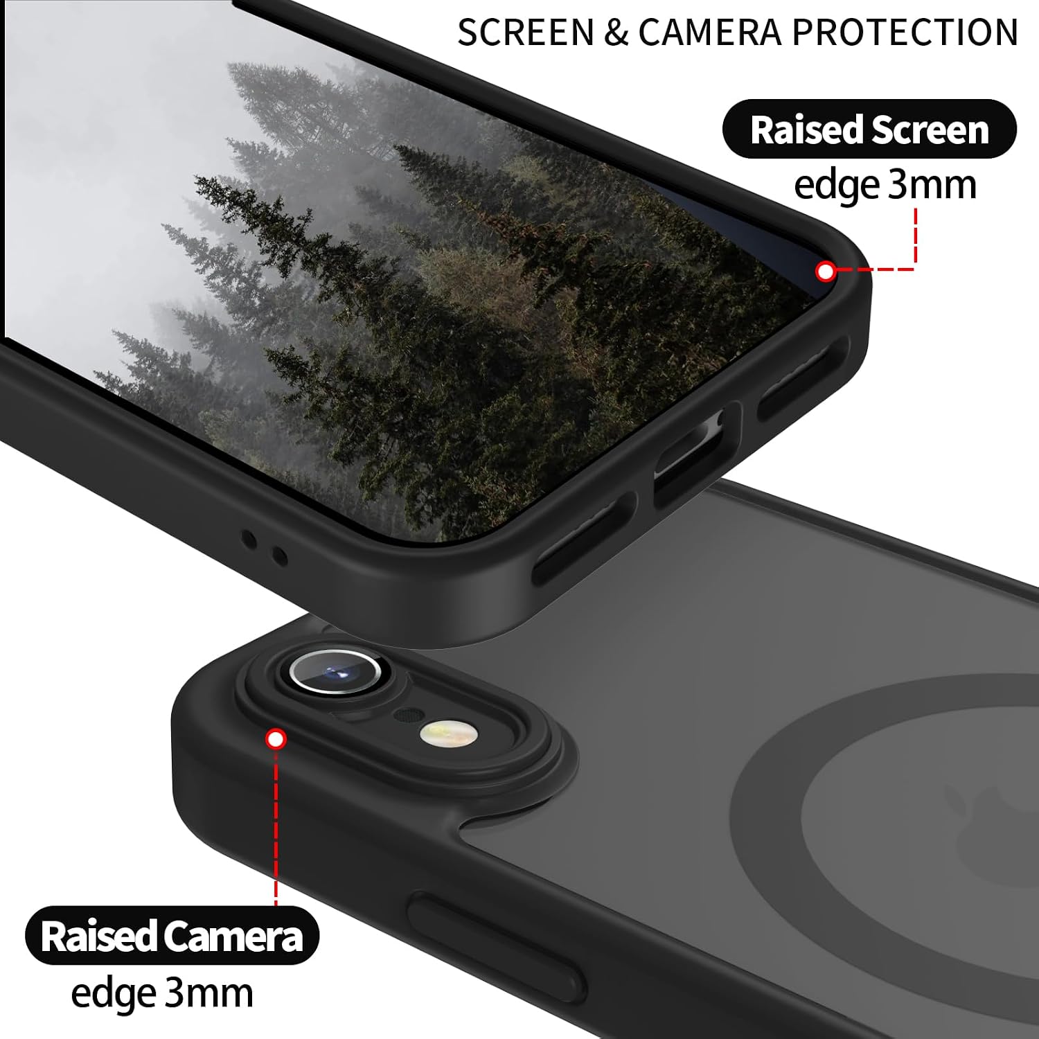 Detalle de YUANDMI MagSafe Hülle für iPhone XR – dünn, matt und mit Kameraschutz