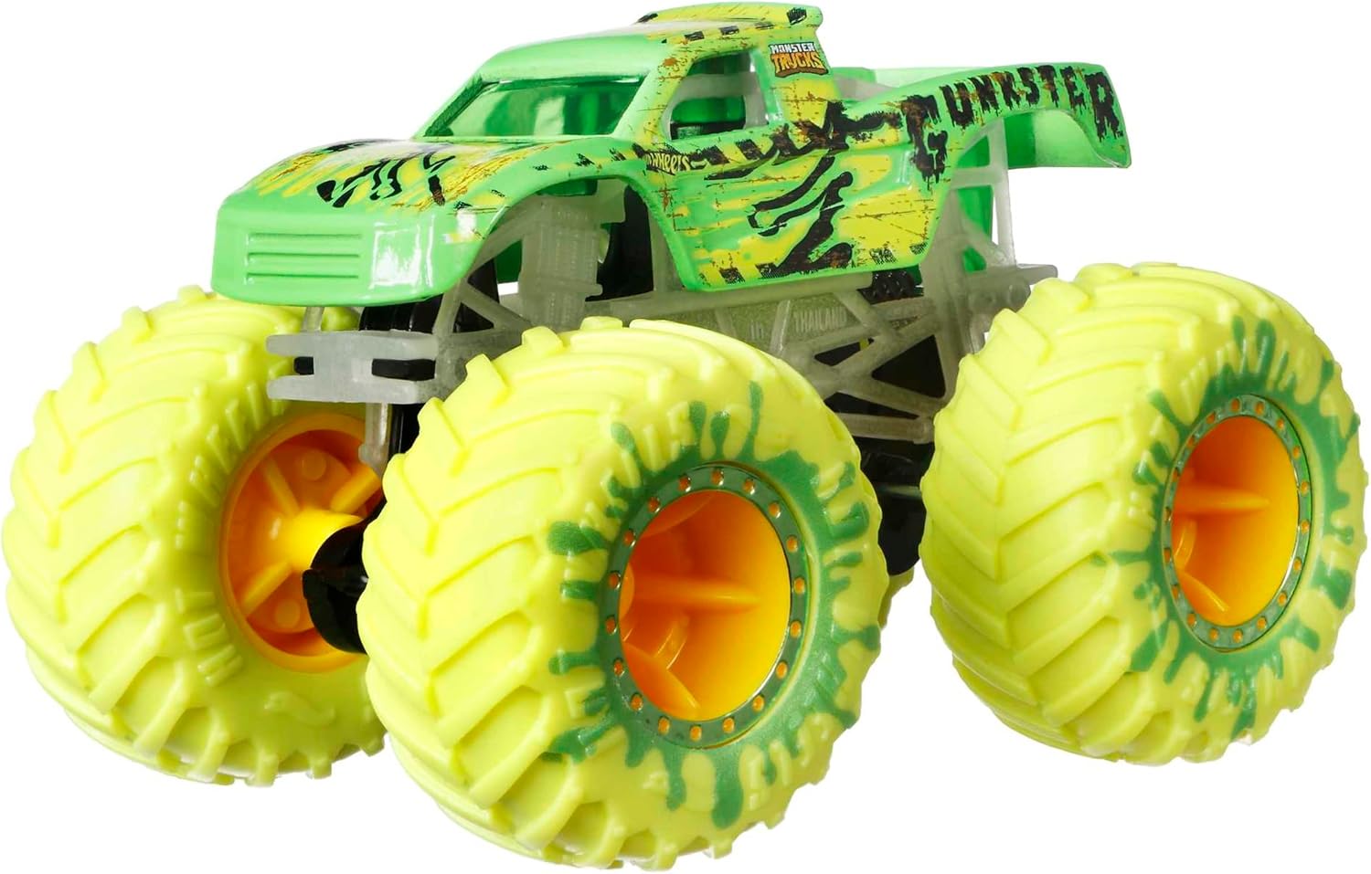 Detalle de Hot Wheels Glow-in-the-Dark Monster Trucks 10-Pack (1:64) – 5 Trucks & 5 Cars