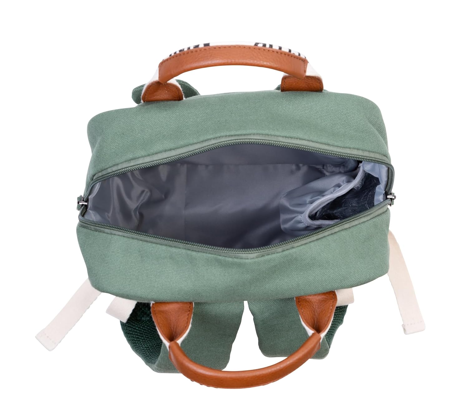 Detalle de CHILDHOME Mini Club Rucksack 7L Grün – Rucksack für Kindergartenkinder (23x10x32 cm)