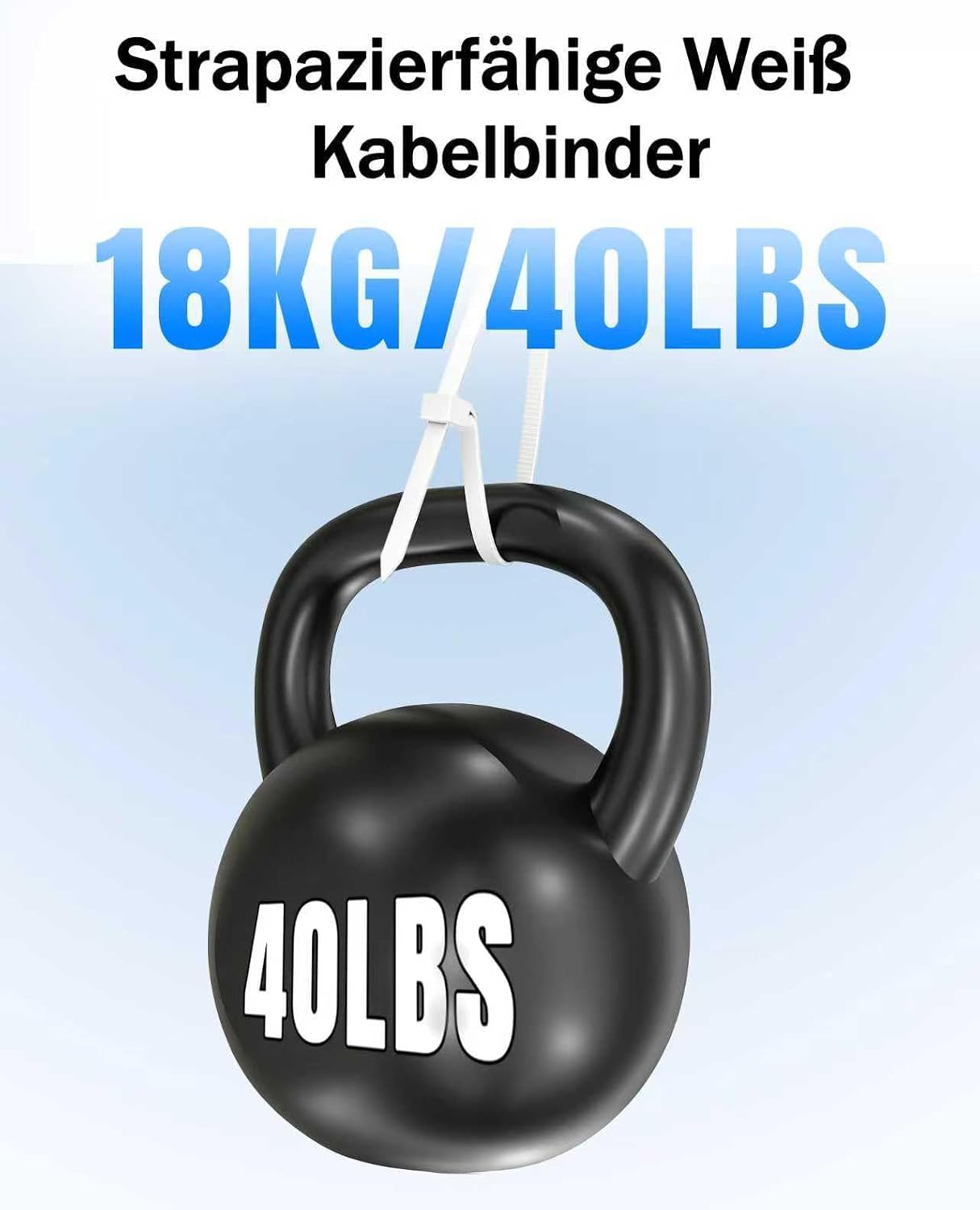 Detalle 1 de Tesmax Kabelbinder Weiß Set 200 Stück