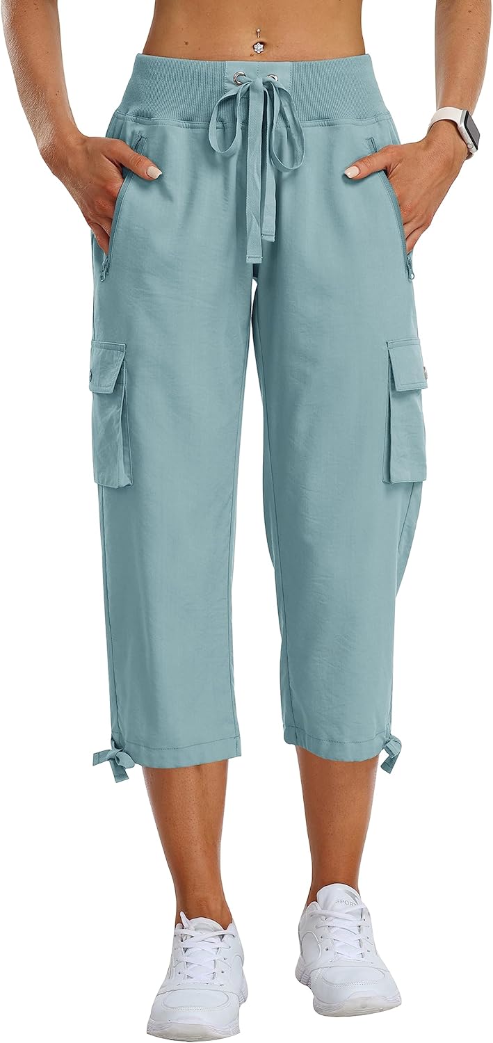 Thumbnail 1 de Pantalon cargo femme MoFiz 3/4 de randonnée respirant, léger avec poches zippées