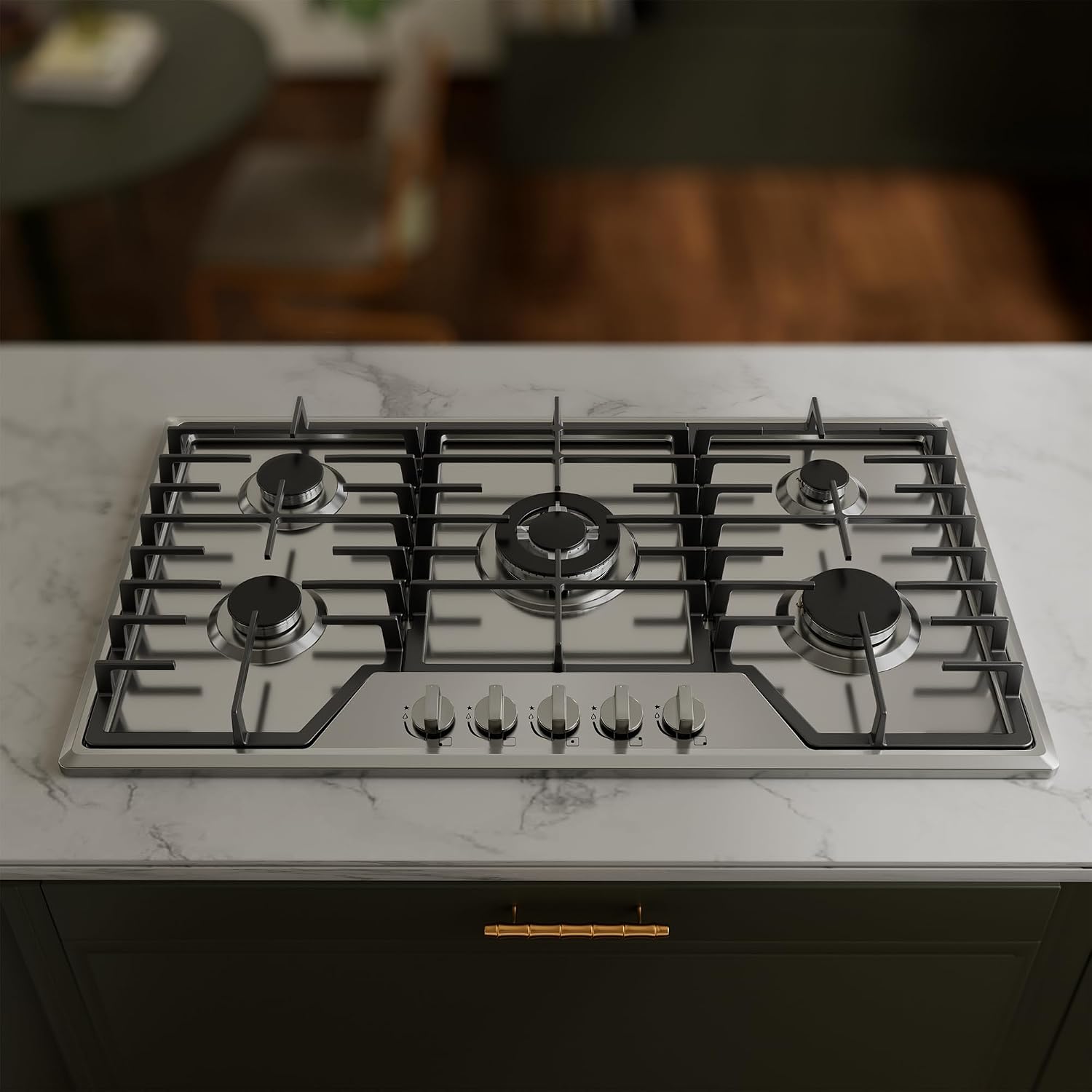 Detalle 2 de COOKTOP 36 Inch Gas Cooktop with 5 Sealed Burners, 38K BTU