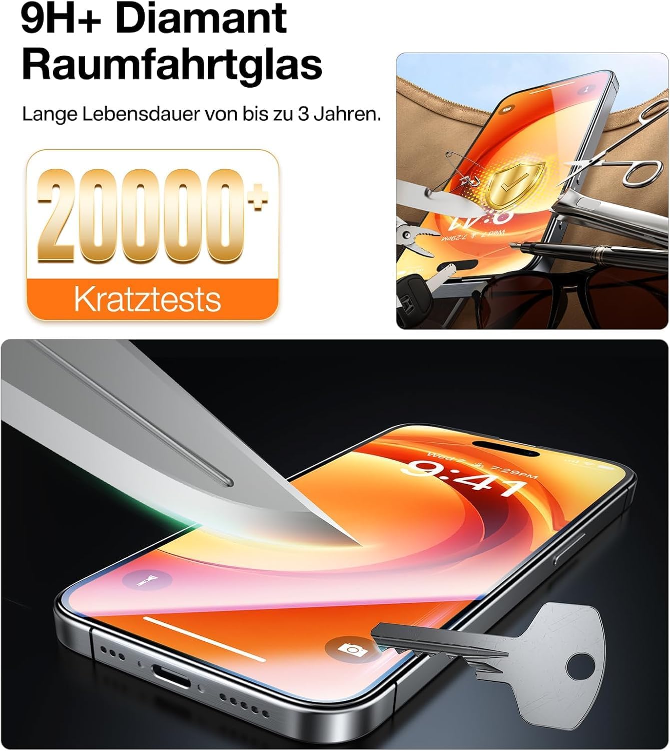 Thumbnail 4 de TORRAS Präzise iPhone 17 Pro Max Panzerglas 2er-Pack