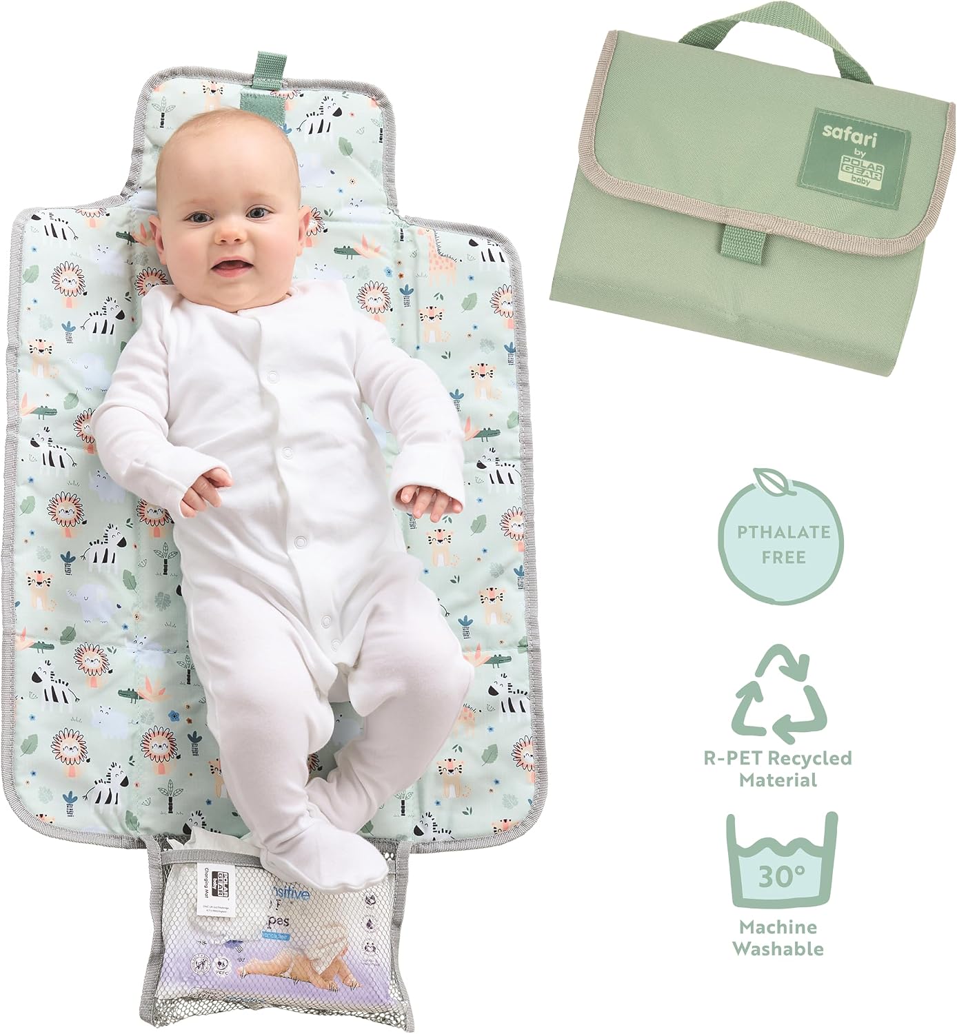 Thumbnail 6 de Polar Gear Baby Changing Mat – Wipe-Clean, Foldable Safari Mat for Travel