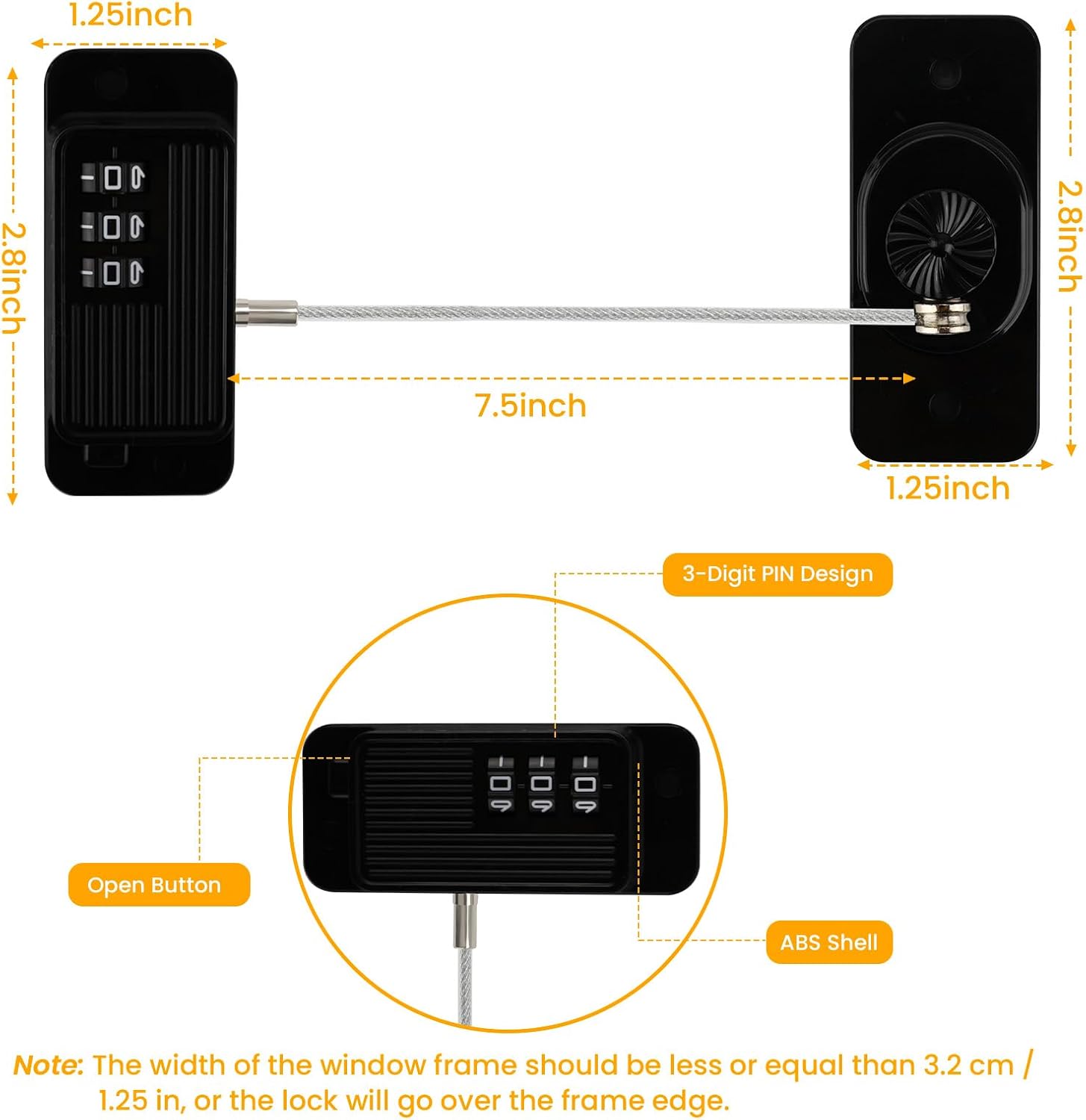 Detalle de NewBinn Fridge Lock Combination 2-pack 🔒