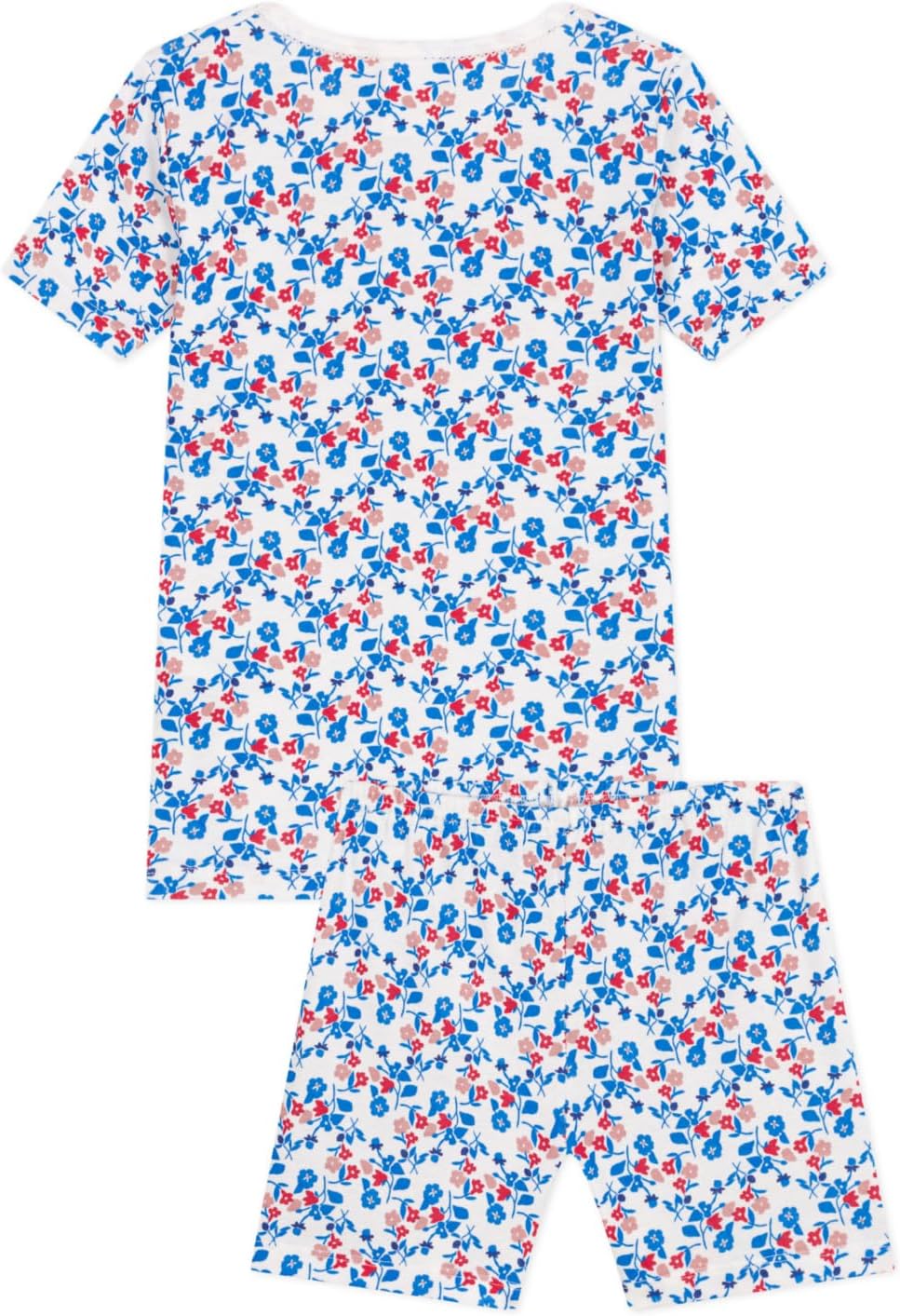 Thumbnail 1 de Petit Bateau Pyjacourt Fille : pyjama short enfant en coton fleuri très ajusté