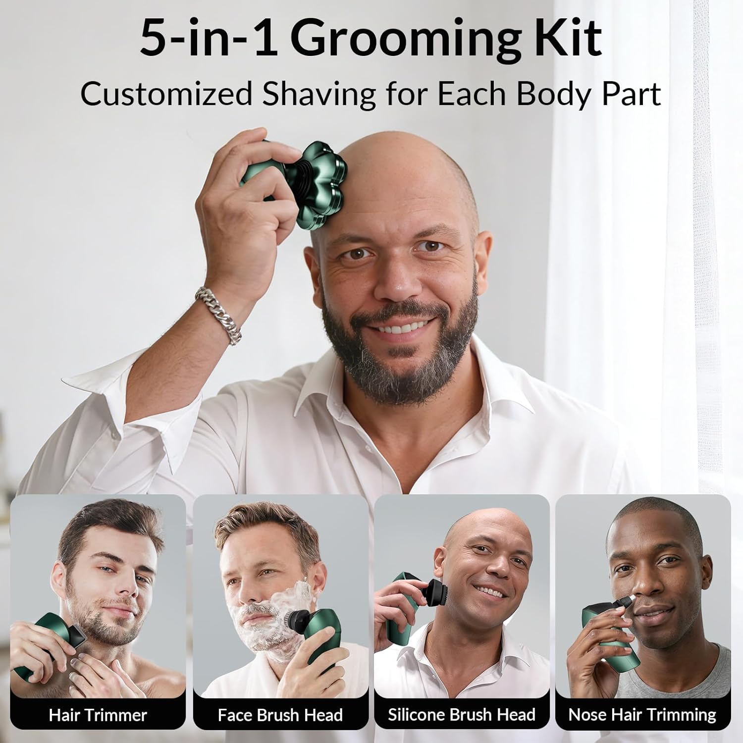Detalle de 7D Arc Magnetic Detachable Head Shaver 800mAh