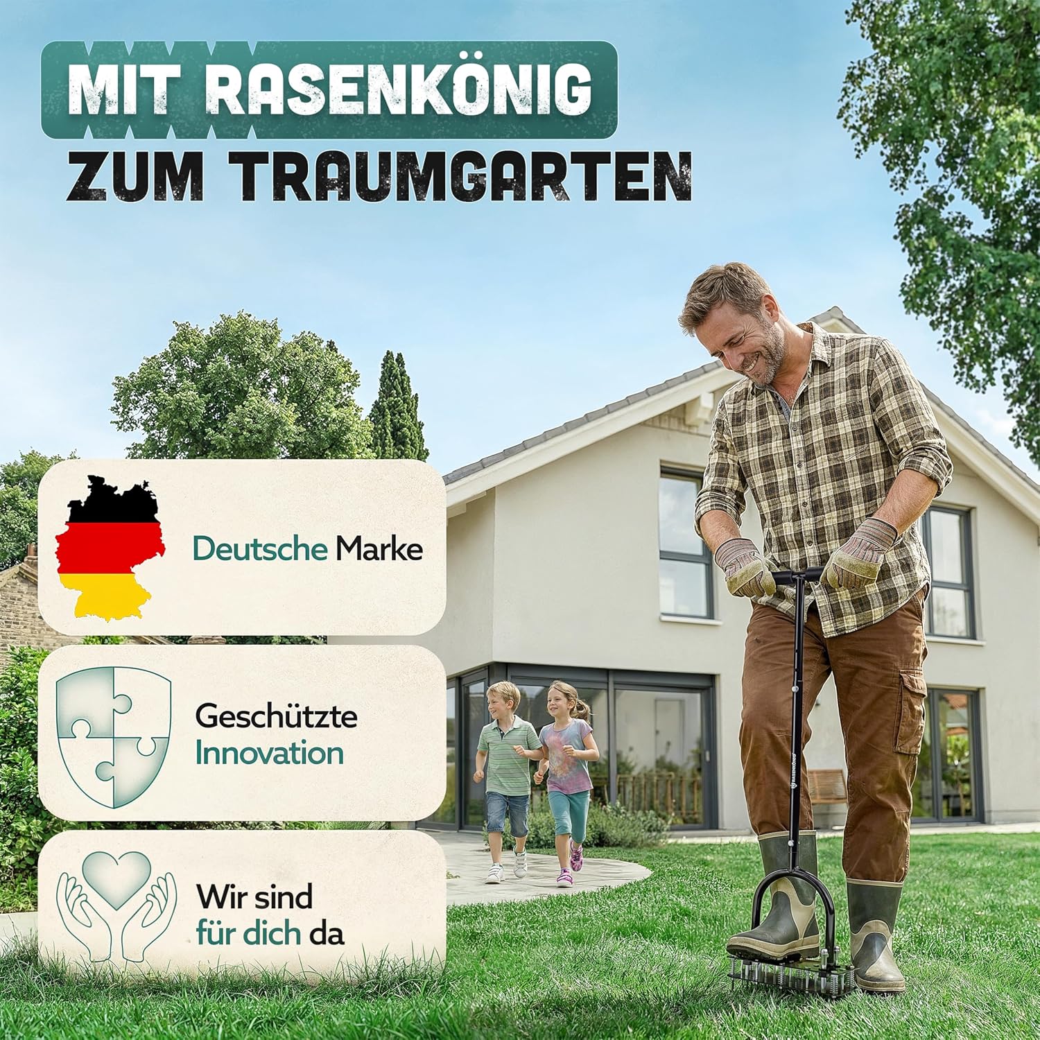 Thumbnail 6 de RASENKÖNIG Rasenlüfter-001 handmatige gazonbeluchter met dubbele veer