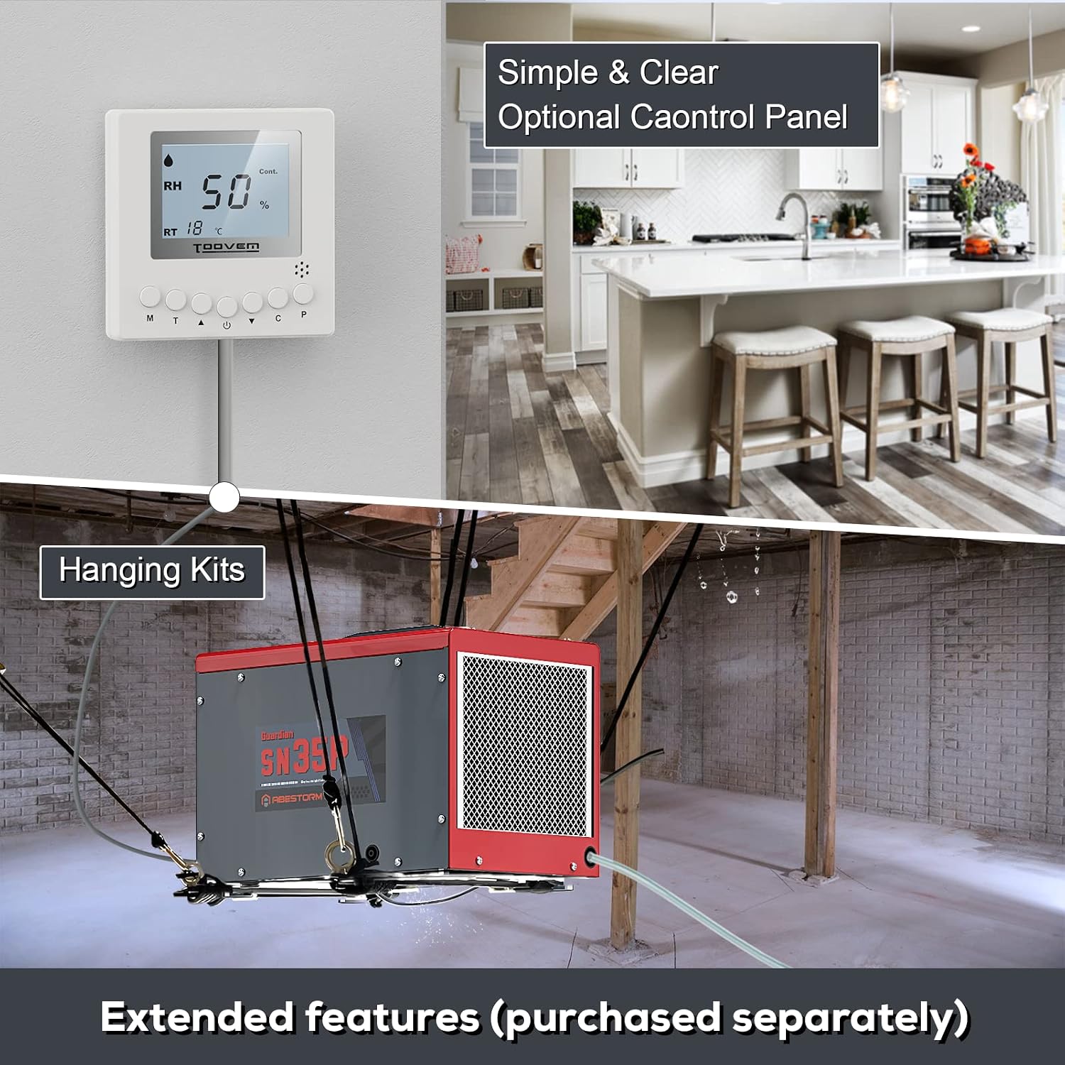 Detalle 2 de Abestorm SN35P Dehumidifier with Pump, Auto Defrost, 1,000 sq. ft.