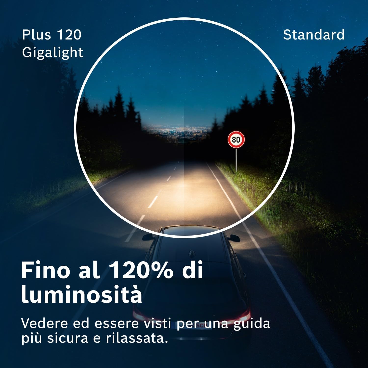 Thumbnail 4 de Bosch Plus 120 Gigalight Lampadine alogene H4 (472) 12V 60/55W, fascio fino a +120%, attacco P43t (confezione da 2)