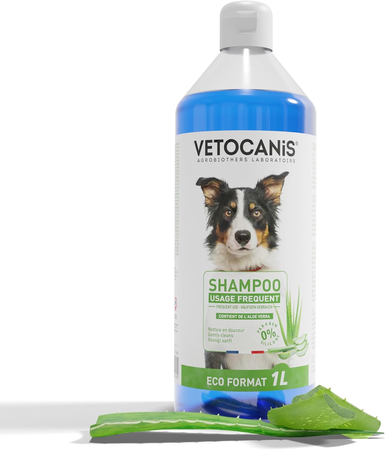 Detalle 2 de Vetocanis Shampoing pour chien usage quotidien – 1 l, formulation sous contrôle vétérinaire