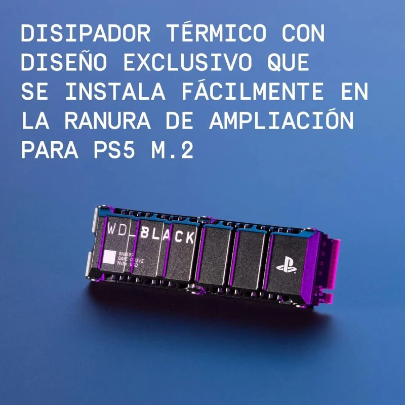 Detalle 2 de WD_BLACK SN850P 2TB SSD M.2 PCIe Gen4 NVMe con licencia PS5