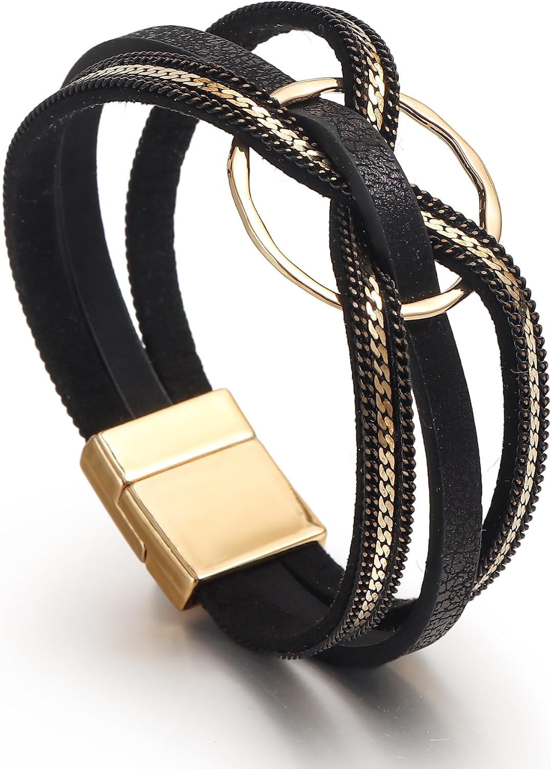 Detalle de Edoneery Leather Wrap Bracelet