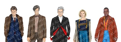Detalle 1 de Dr Who Art Prints – A4 Set of 3 (14 Doctors) by Generic
