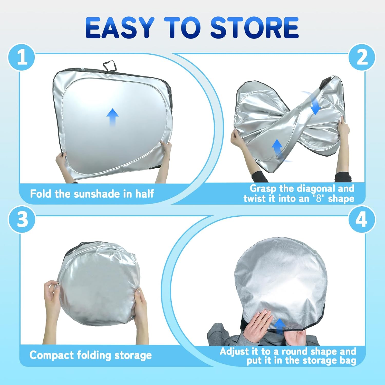Thumbnail 5 de SLOGENTO Custom Fit Windshield Sun Shade for Mazda CX-30 (2019-2026): Front Window Protection and Heat Reduction
