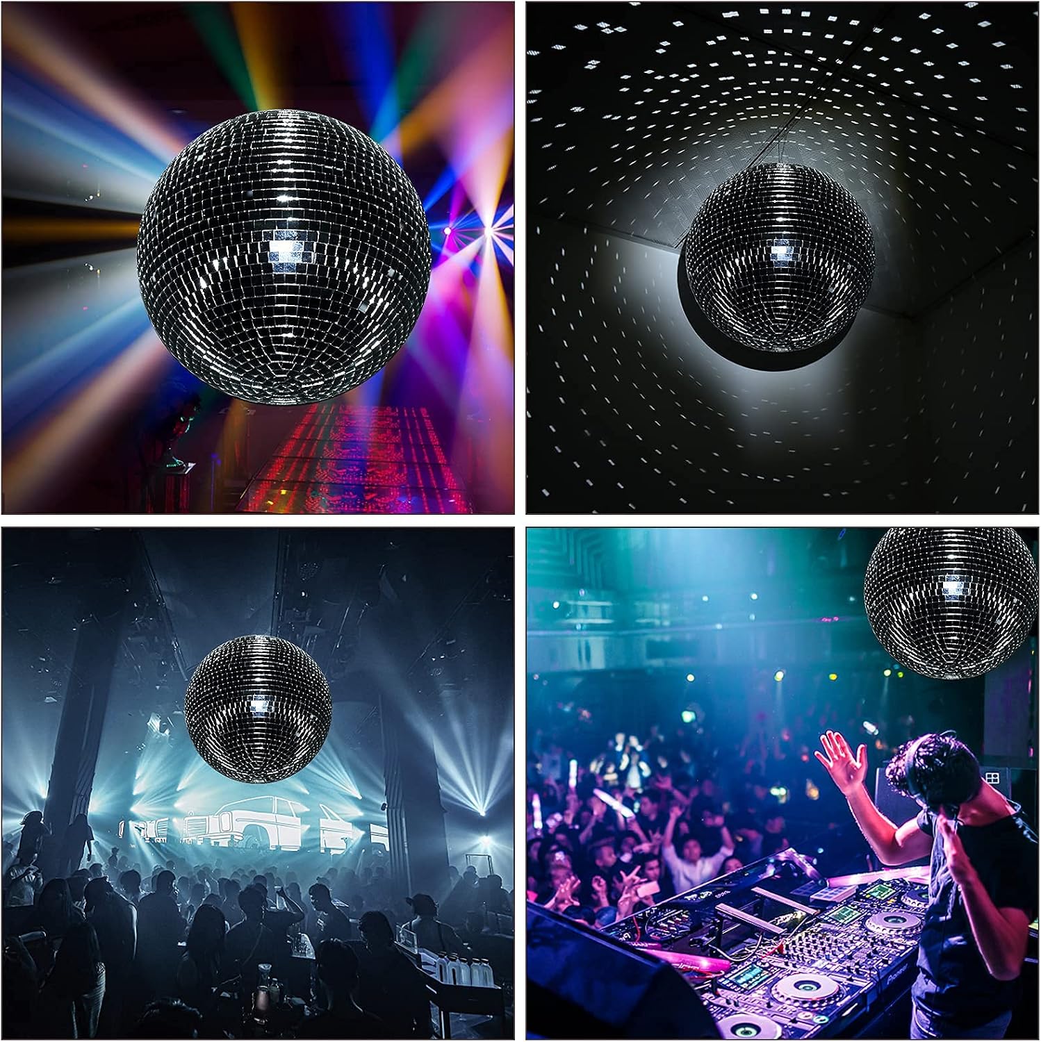 Detalle 1 de Sumono SUM_MB_12IN_MIR 12-Inch Disco Ball with Real Glass Tiles