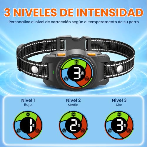Detalle de Collar Antiladridos Holercoco: 3 Modos de Ultrasonido y Vibración para Perros, IPX7