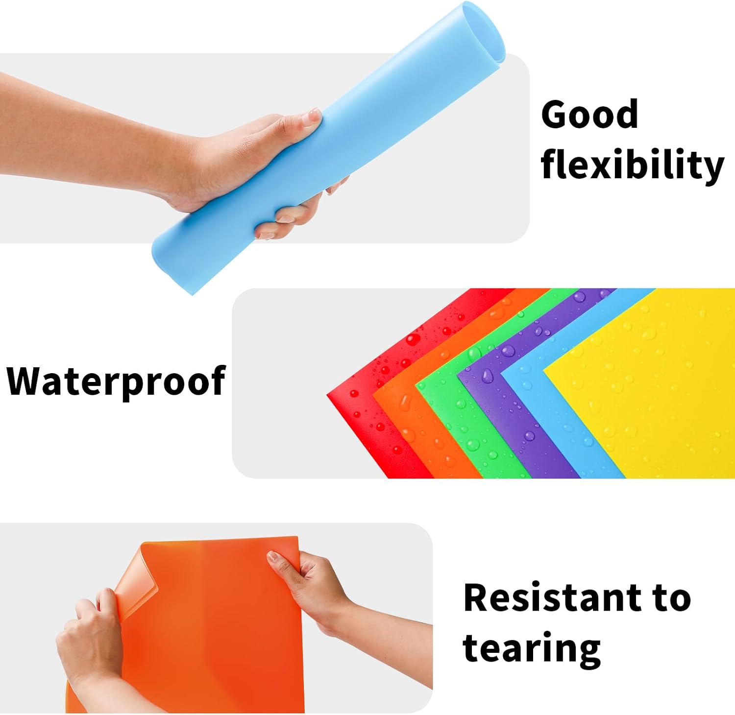 Detalle 2 de Cesil 01 Plastic Pocket Folders, 6-Pack, Assorted Colours, Letter Size