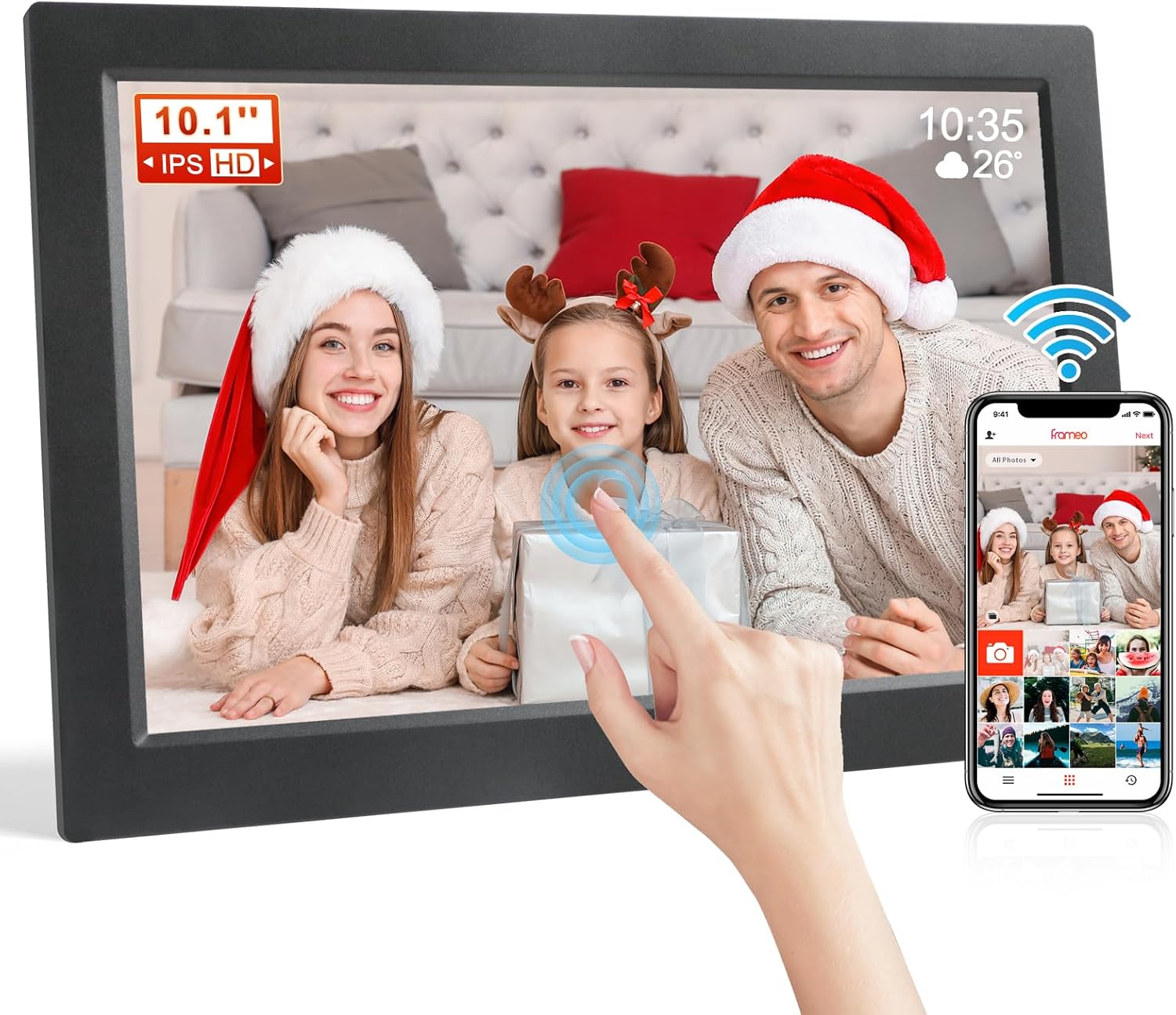 Detalle de Frameo 10,1 Zoll Digitaler Bilderrahmen