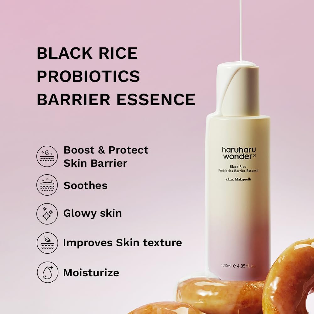 Detalle de Haruharu Wonder Black Rice Probiotics Barrier Essence 30 ml — Essence tonique pour renforcer la barrière cutanée